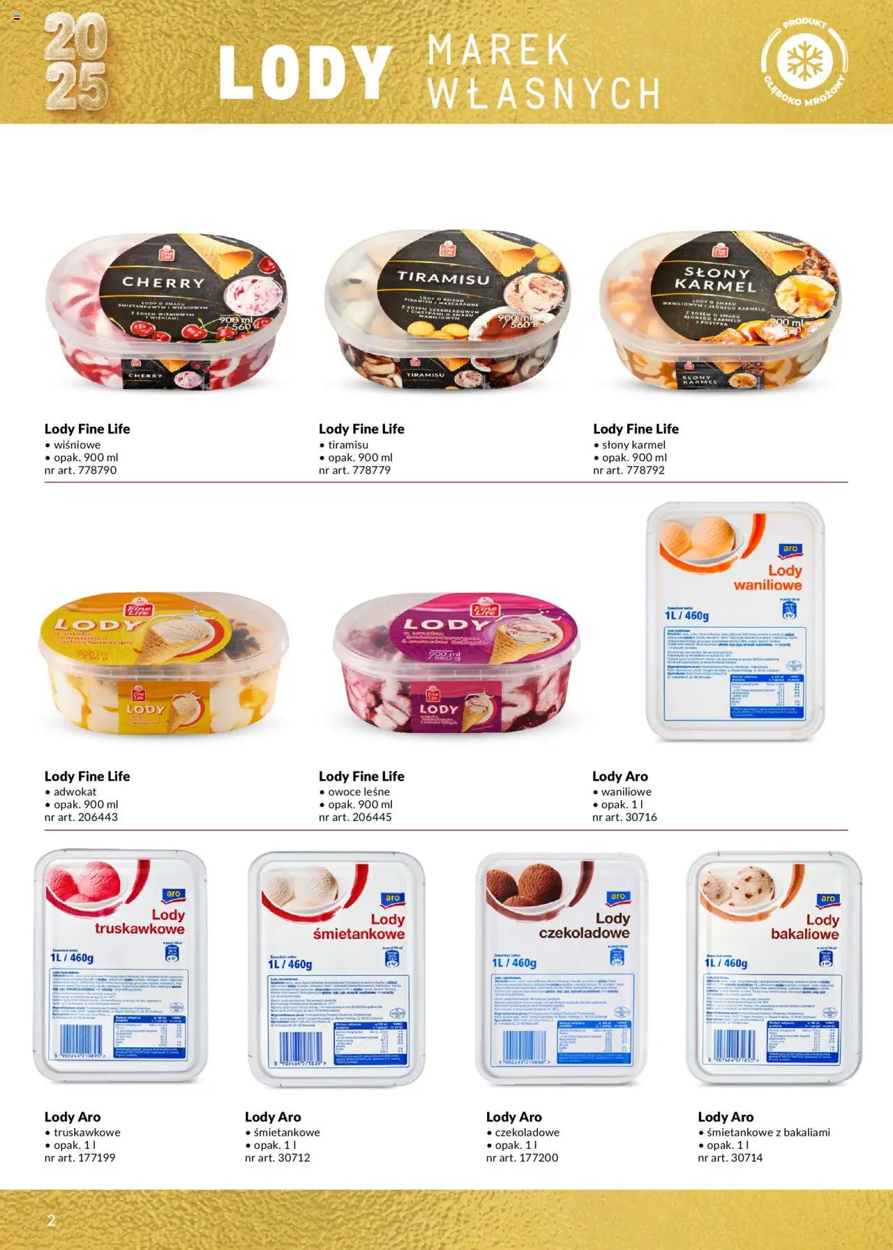 Makro Gazetka - Lody od 14.05.2025 | Strona: 2 | Produkty: Tiramisu, Lody waniliowe, Lody, Owoce