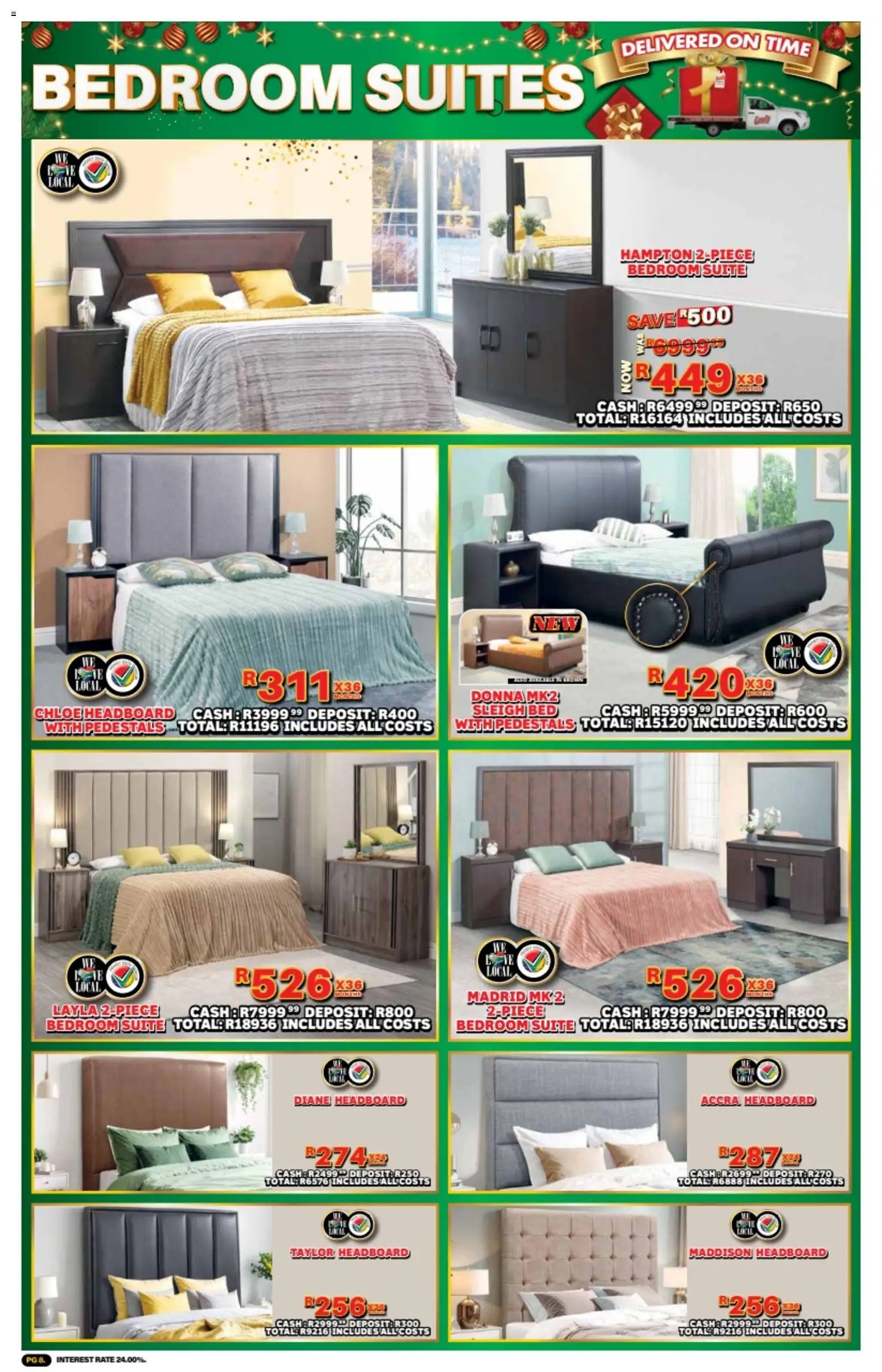 New Lewis Stores catalogue – valid from 10.11.2025 | Page: 8 | Products: Headboard, Bed