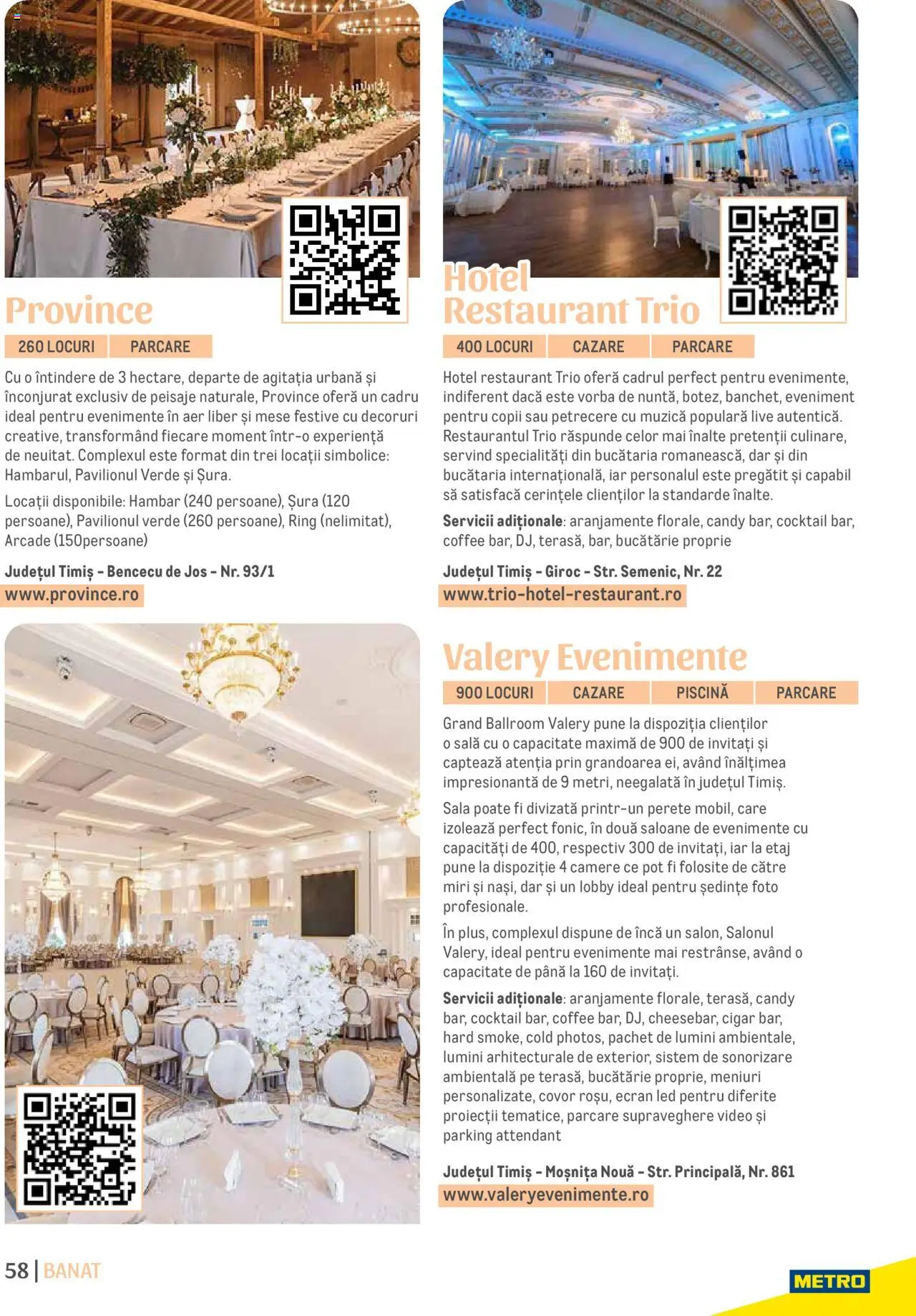 Metro catalog - Ghid Locații pentru Evenimente – valabil de la 09.05.2024 | Pagină: 58 | Produse: Video, Piscină, Covor, Cocktail