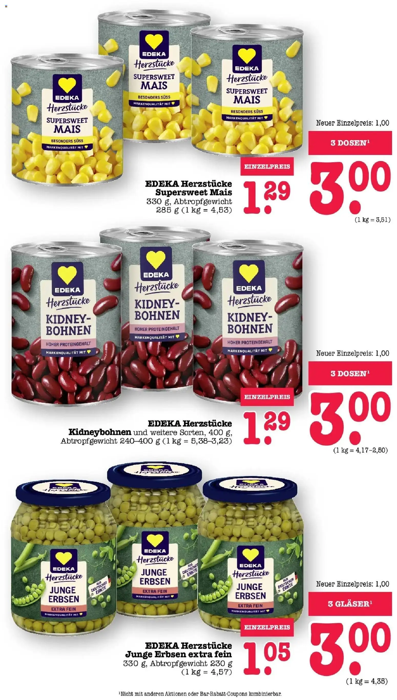 Edeka prospekt Offenbach	 – gültig ab 16.03.2026 | Seite: 41 | Produkte: Erbsen