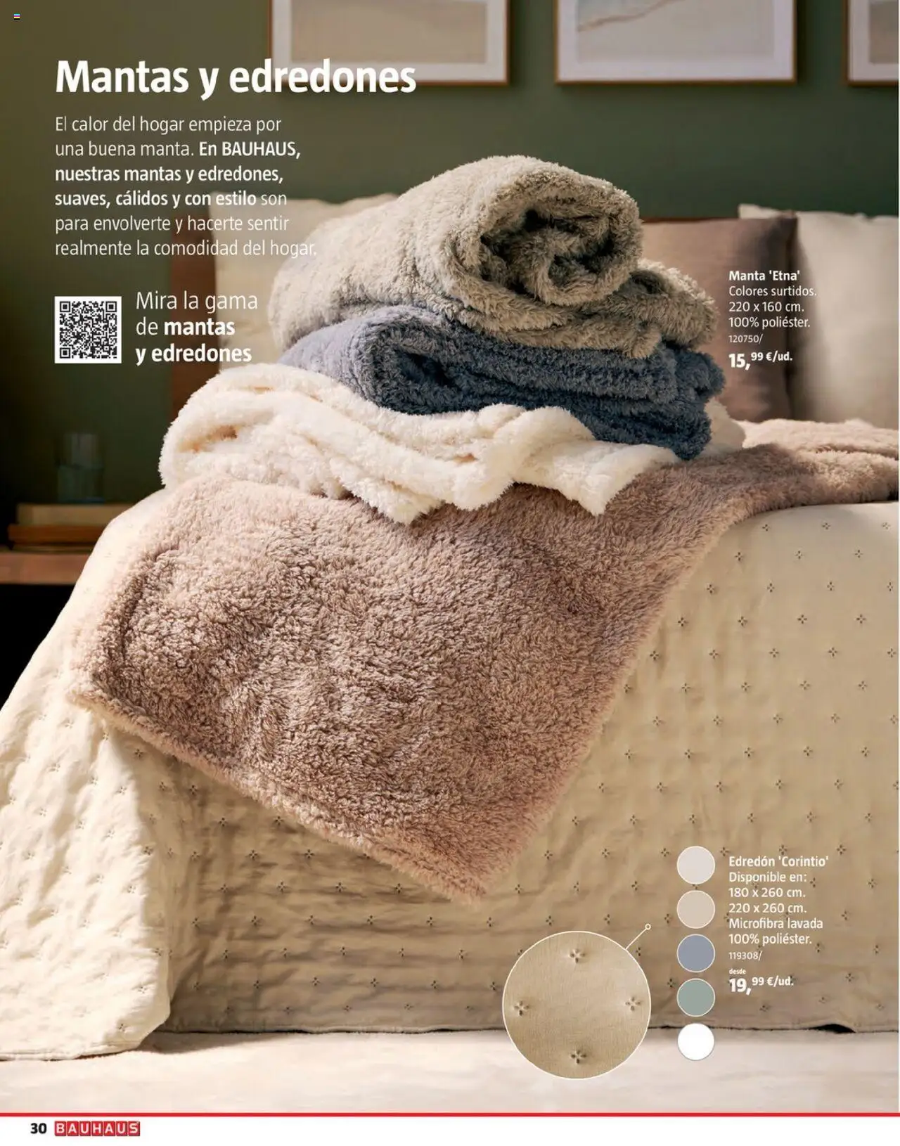 Bauhaus - Decoracion │ válido desde el 16.10.2025 | Página: 30 | Productos: Edredón, Manta