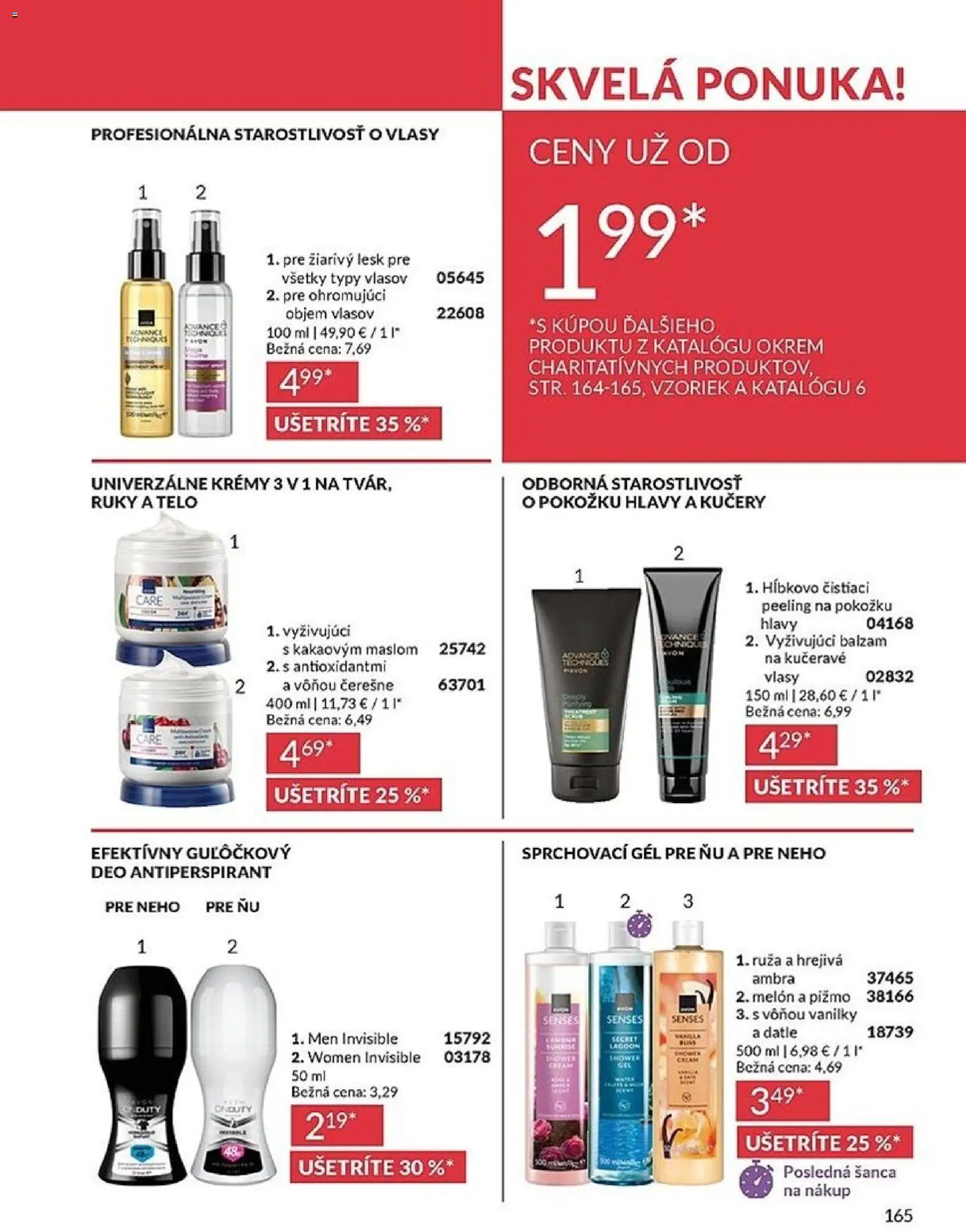 Nové Avon akcie – leták je platný od 01.05.2026 | Strana: 165 | Produkty: Peeling, Antiperspirant, Melón, Čerešne