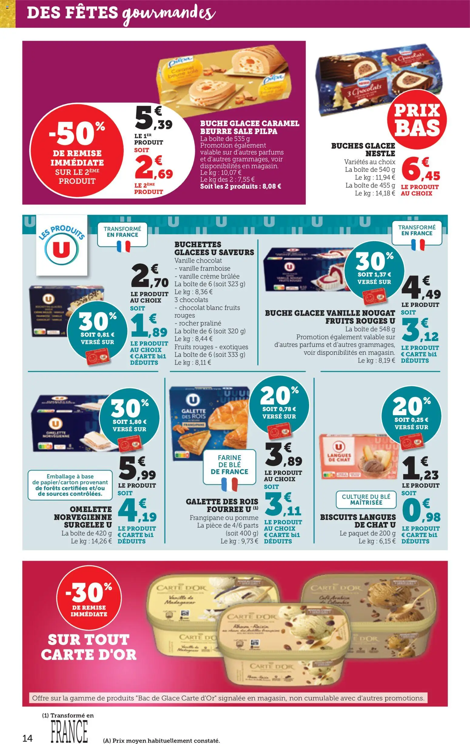 {H1} | Page: 14 | Produits: Base, Farine, Chocolat, Biscuits