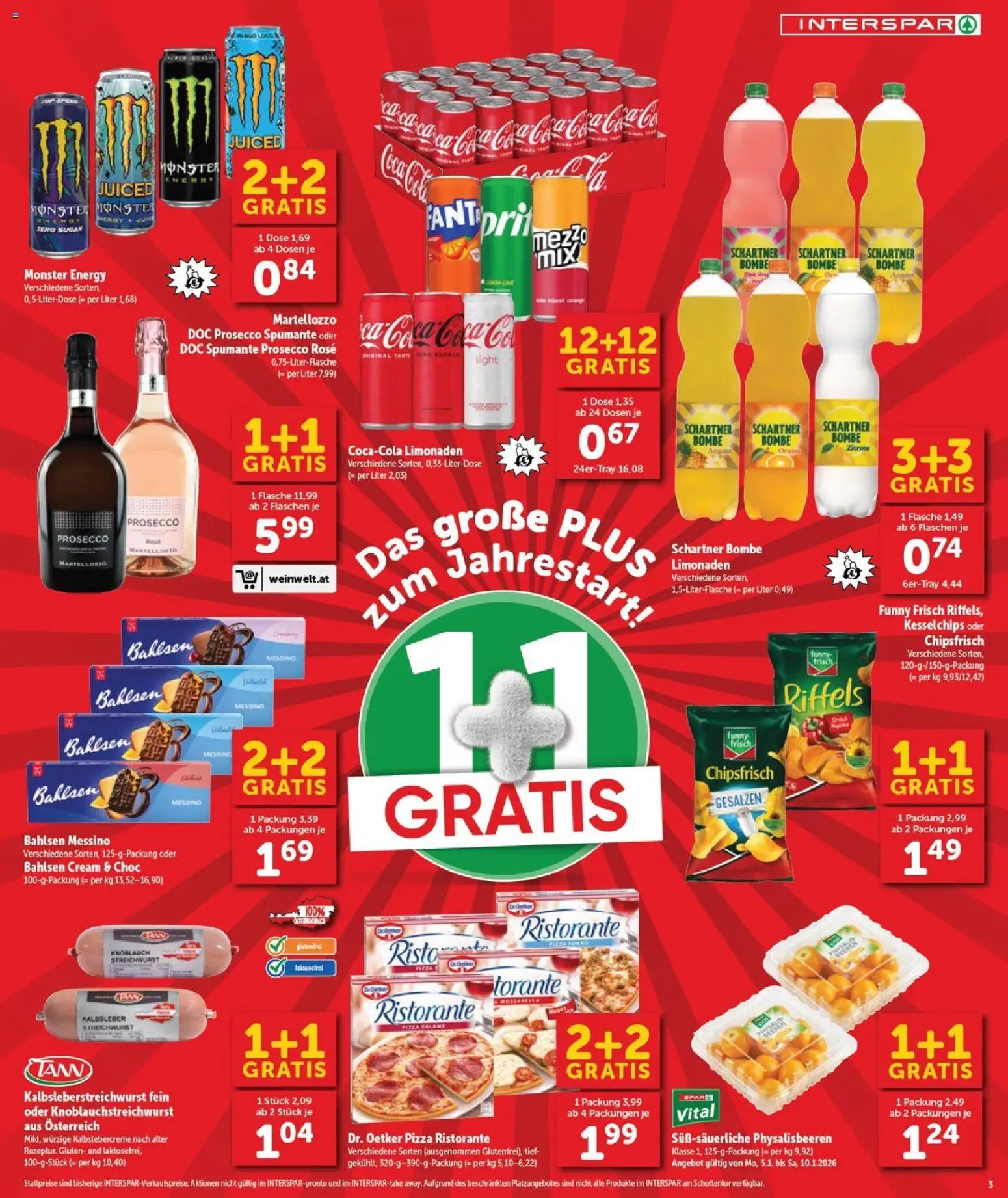 Interspar Flugblatt - Burgenland gültig ab 08.01.2026 | Seite: 3 | Produkte: Mango, Knoblauch, Pizza