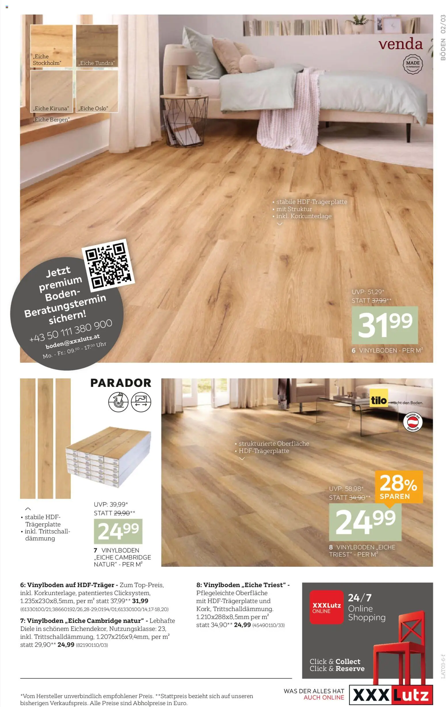 XXXLutz Vinylböden  gültig ab 03.03.2026 | Seite: 3 | Produkte: Uhr