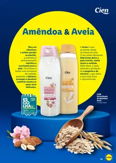 Pré-visualização CIEN Gel de Banho de Amêndoa/Aveia, Gel de banho hidratante e nutritivo com amêndoa e aveia. válido de 16.03.2026 | Página: 25 | Produtos: Aveia, Amêndoas, Gel de banho, Banho