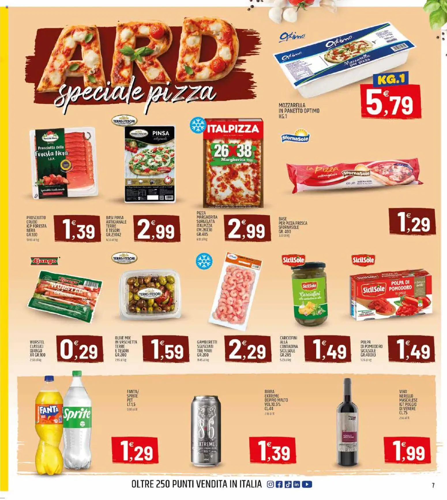 Volantino ARD Discount del 12.01.2026 | Pagina: 7 | Prodotti: Birra, Pomodoro, Prosciutto, Vino