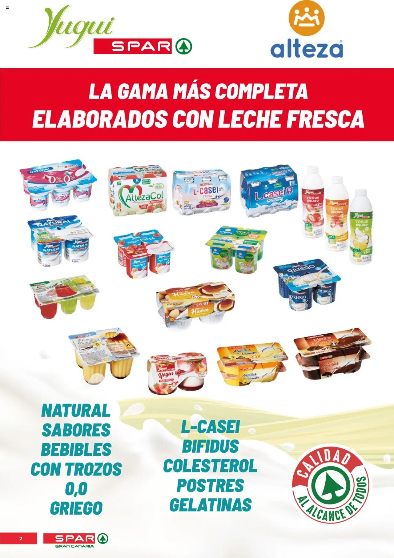 Spar folleto │ válido desde el 19.09.2025 | Página: 2 | Productos: Leche, Yogur