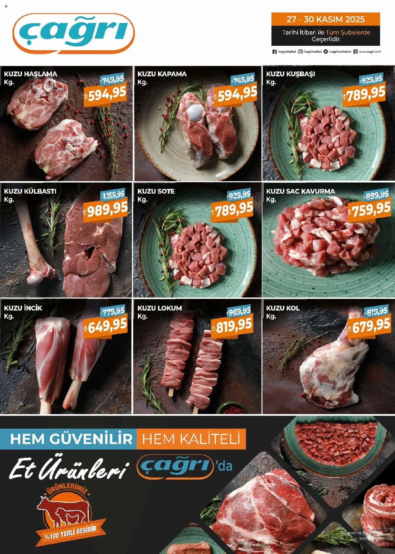 Çağrı Market - Kasap Katalog - 27.11.2025 tarihinden itibaren geçerlidir | Sayfa: 3