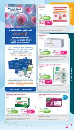 Kulcs Patika akciós újság - amely érvényes a következő dátumtól: 01.03.2026 | Oldal: 13