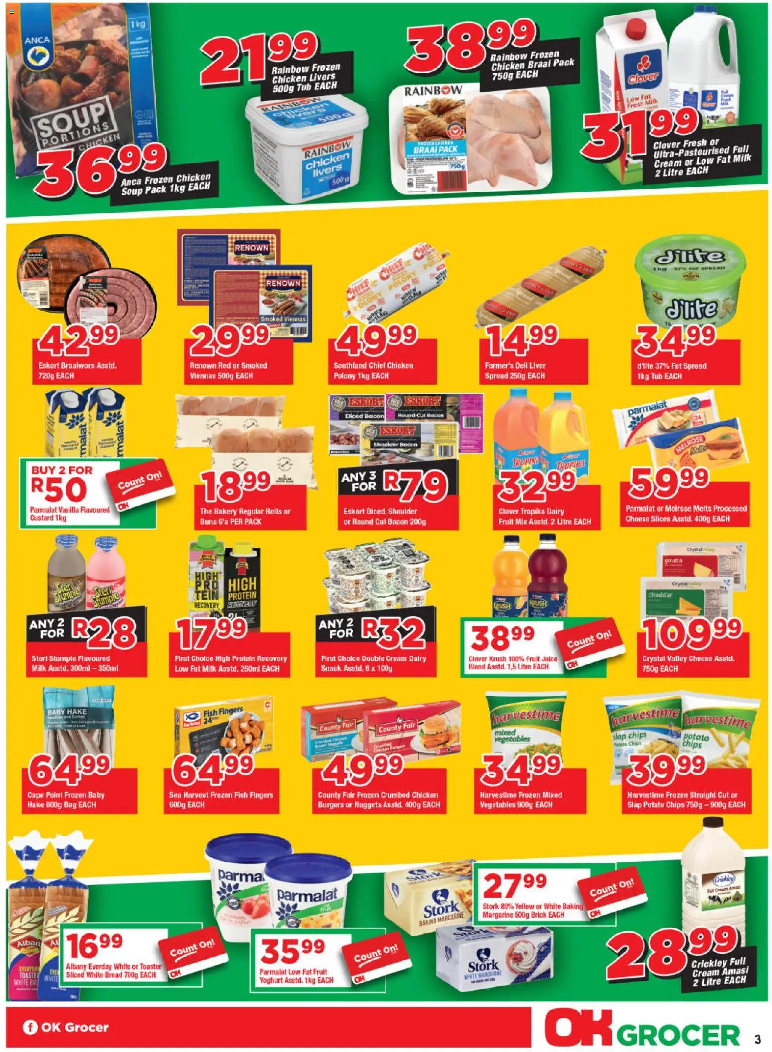 New OK Foods catalogue – valid from 25.11.2025 | Page: 3 | Products: Drone, Toaster, Cheese, Bread
