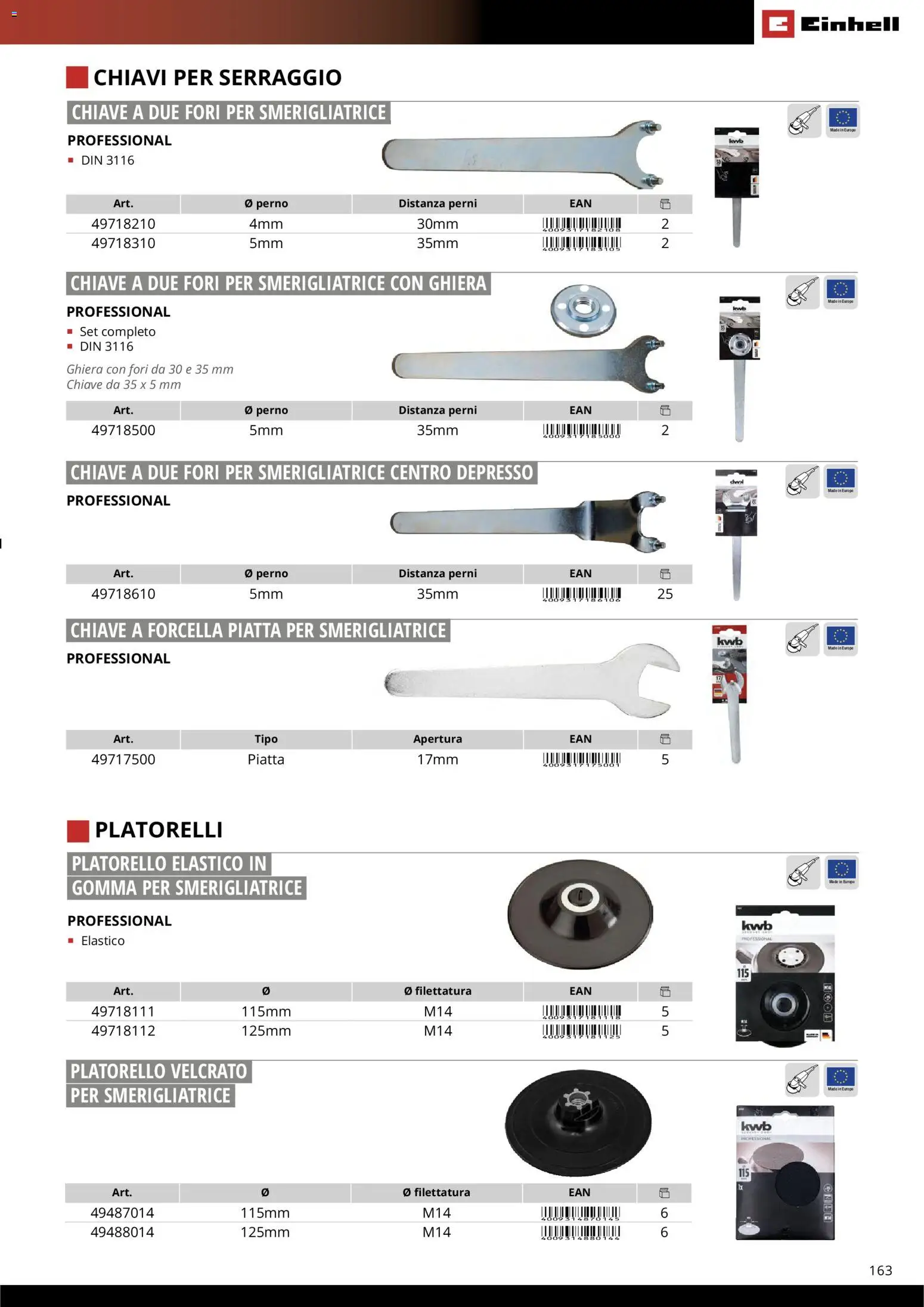 Volantino Einhell del 17.03.2026 | Pagina: 165 | Prodotti: Smerigliatrice