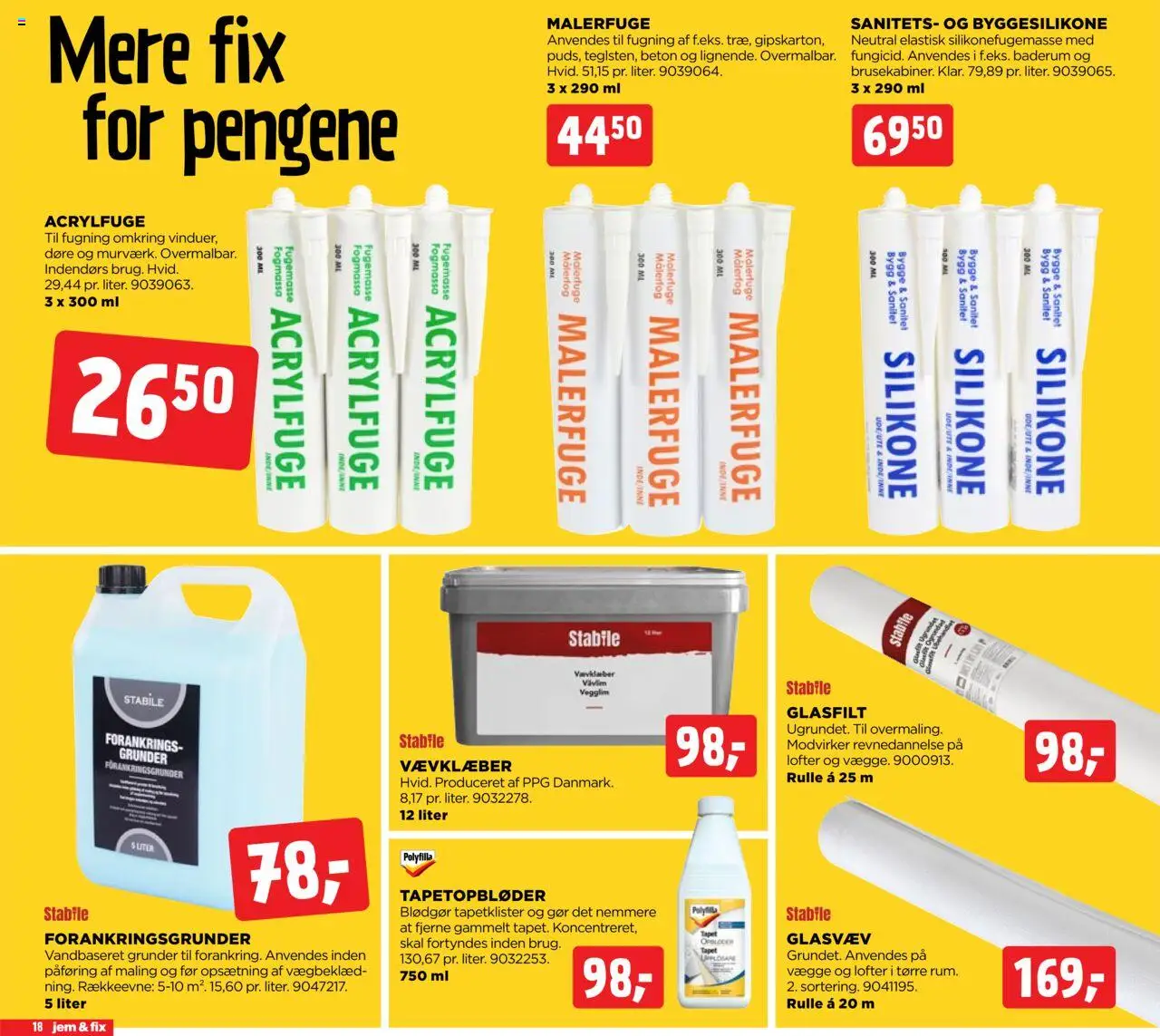 Jem & fix tilbudsavis – gyldig fra 05.10.2025 | Side: 18 | Produkter: Maling