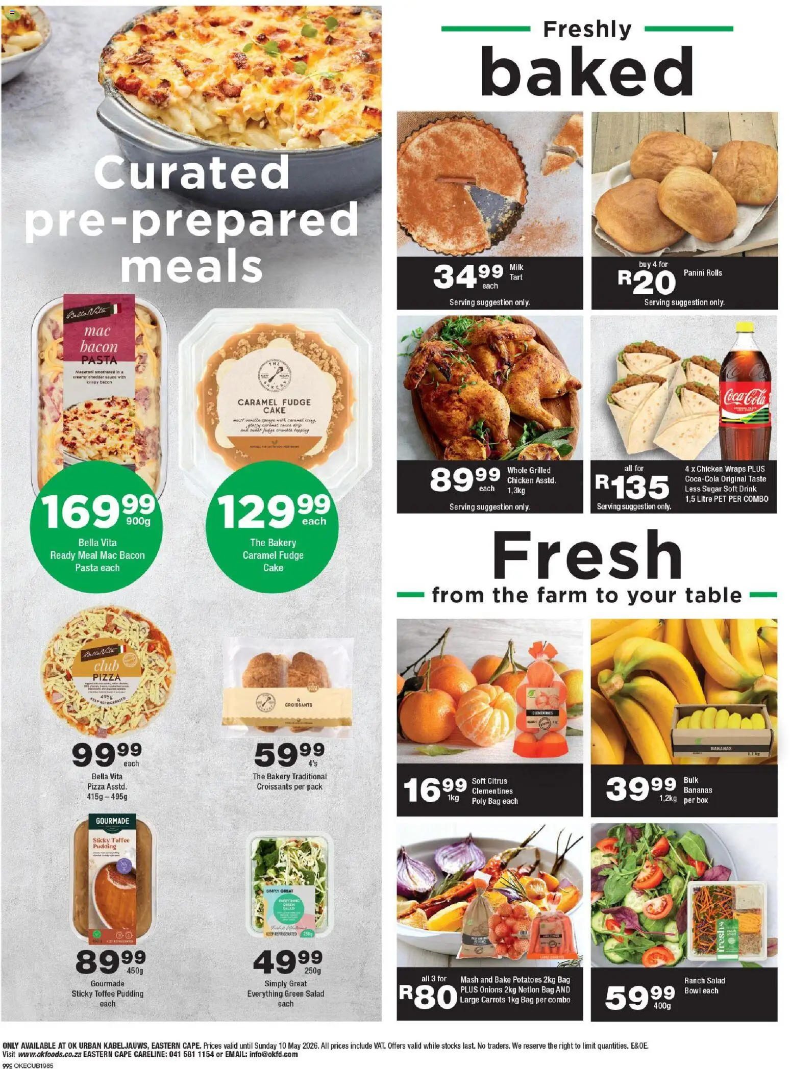 New OK Foods catalogue – valid from 24.04.2026 | Page: 2 | Products: Bowl, Bakery, Table, Bacon