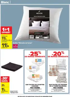 Carrefour - Prévisualisation de Carrefour catalogue semaine 12 valide à partir de 17.03.2026 | Page: 64 | Produits: Eponge, Lit, Oreiller, Couette