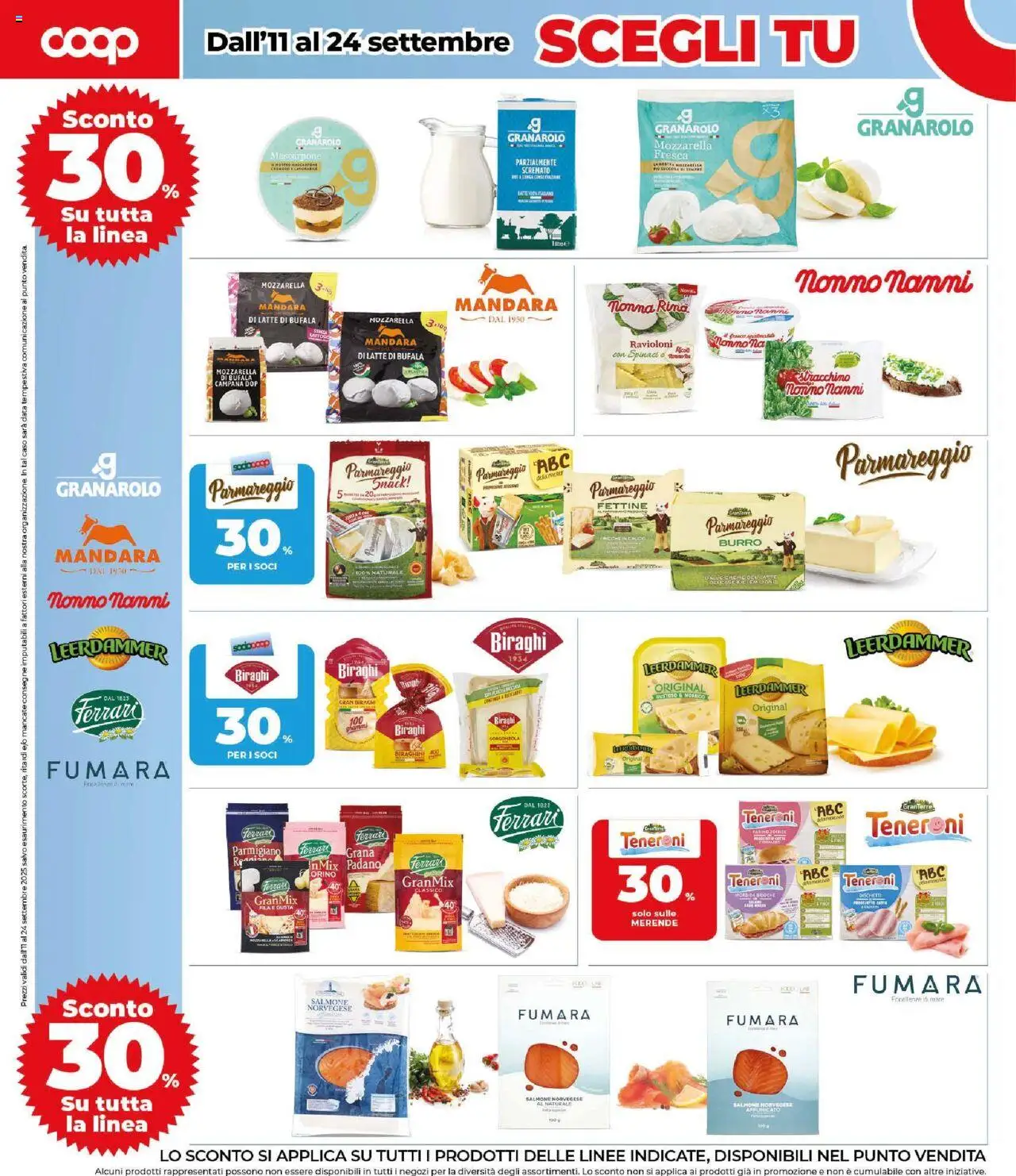 Volantino COOP del 11.09.2025 | Pagina: 8 | Prodotti: Mozzarella, Burro, Spinaci, Stracchino