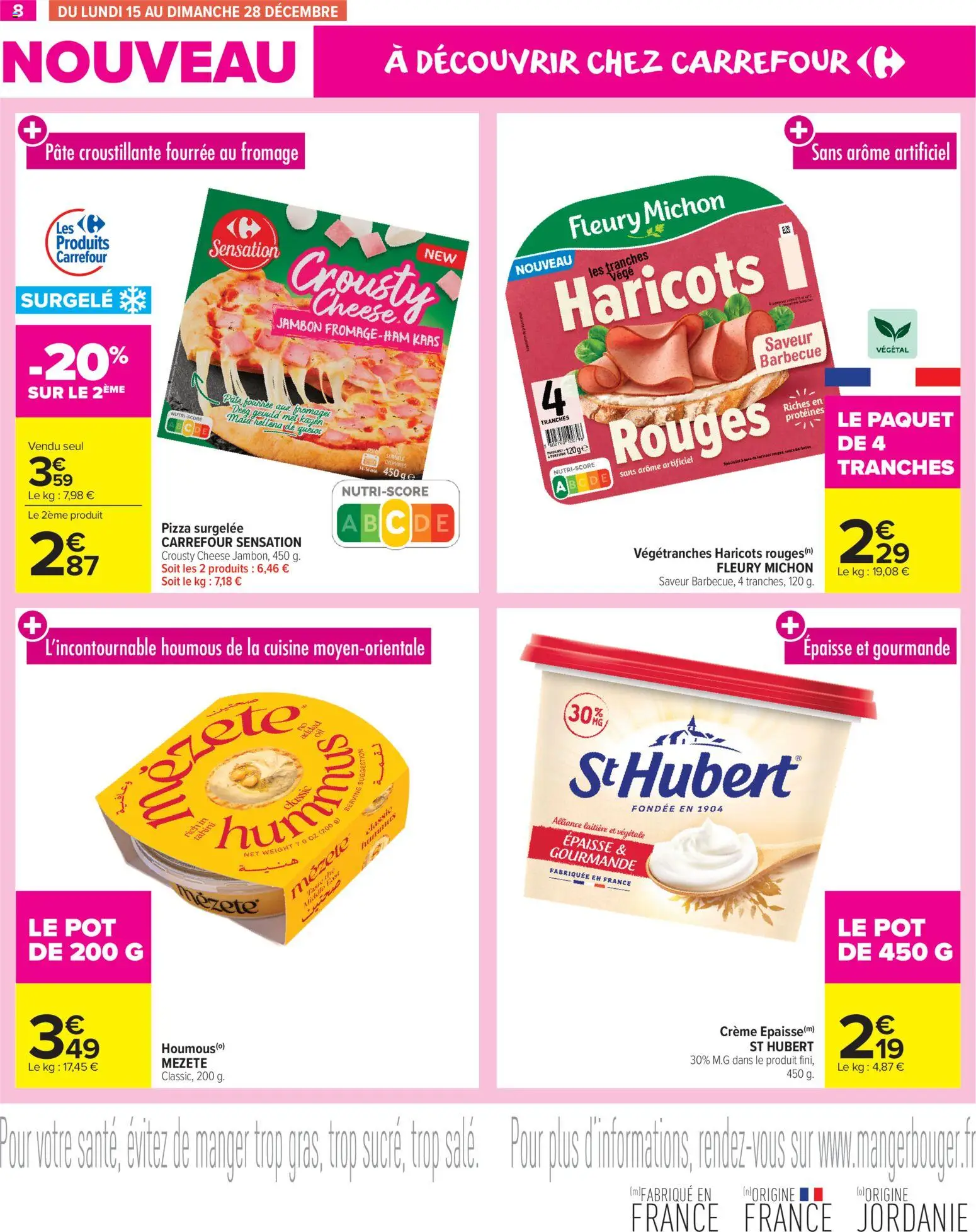 {H1} | Page: 8 | Produits: Pizza surgelée, Barbecue, Pizza, Crème