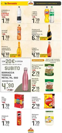 Volantino DOK del 08.08.2025 | Pagina: 11 | Prodotti: Frutta, Pistacchi, Ferrarelle, Borraccia