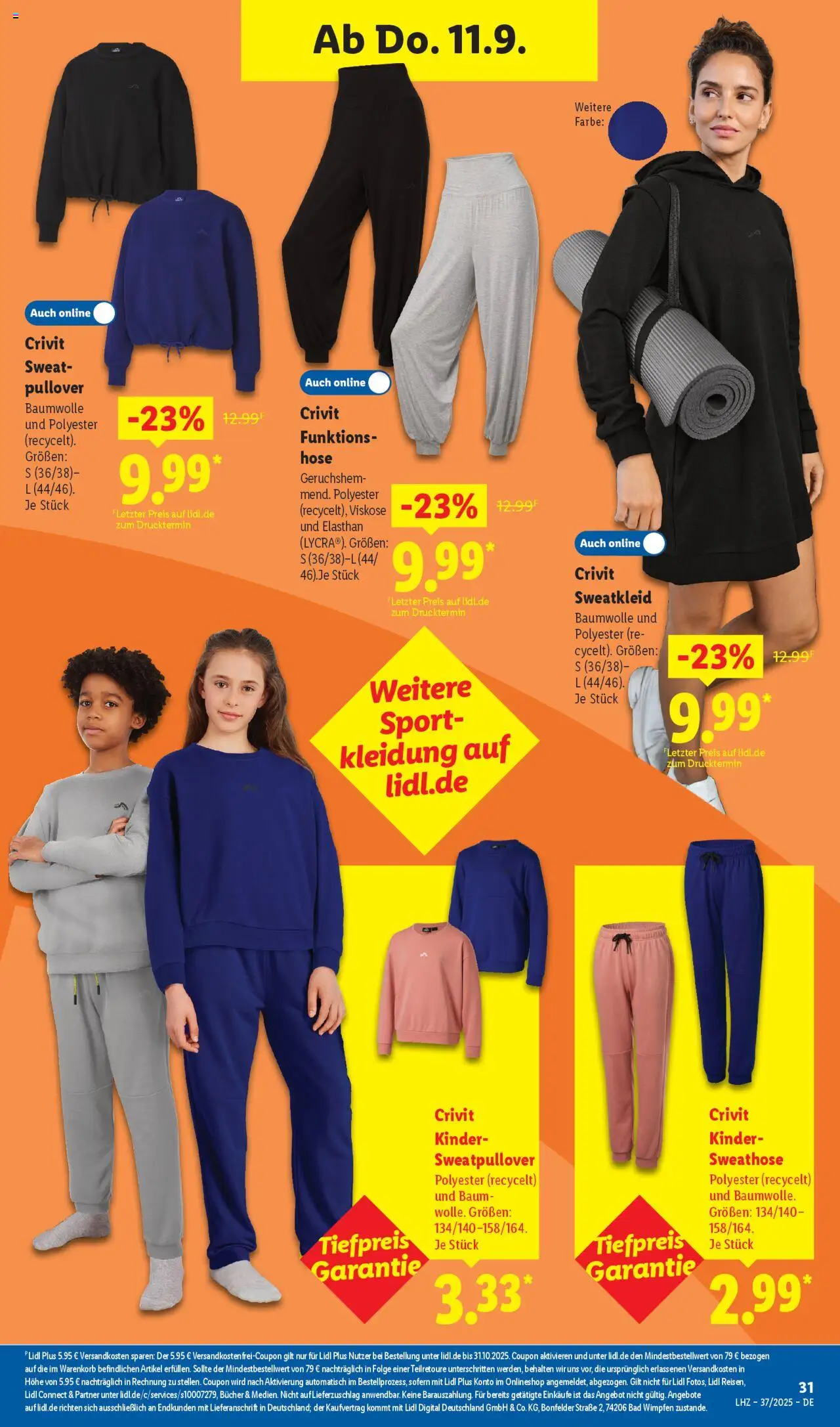 Lidl Prospekt Holzminden	 - gültig ab dem 08.09.2025 | Seite: 29 | Produkte: Sweathose, Bad, Pullover, Hose