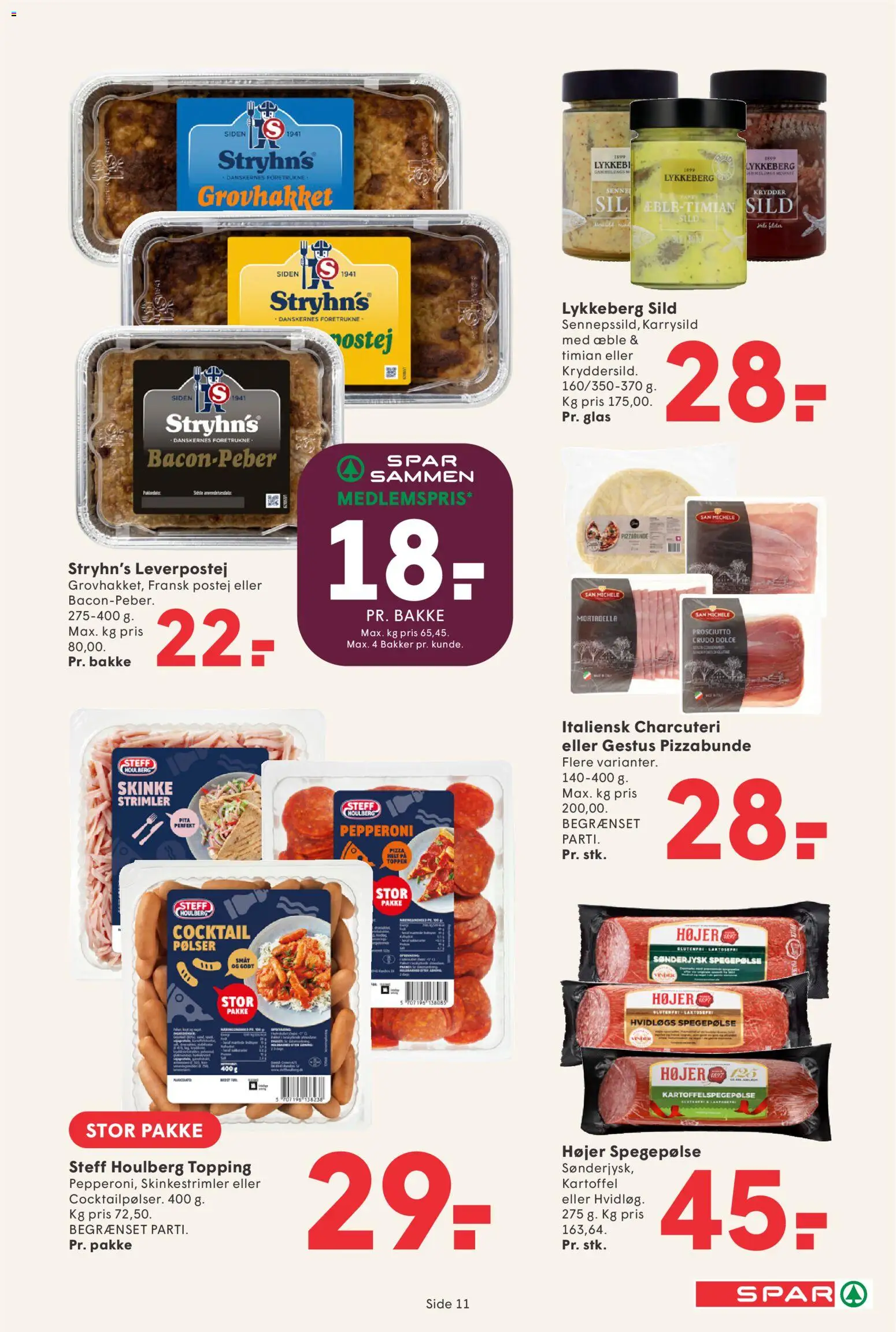 Spar tilbudsavis – gyldig fra 27.02.2026 | Side: 11 | Produkter: Spegepølse, Hvidløg, Leverpostej, Sild