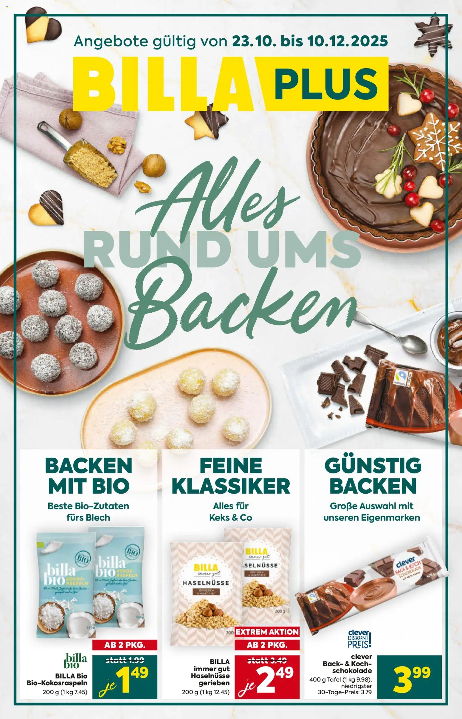 Billa Plus - Alles Rund Ums  Backen gültig ab 23.10.2025 | Seite: 1 | Produkte: Schokolade