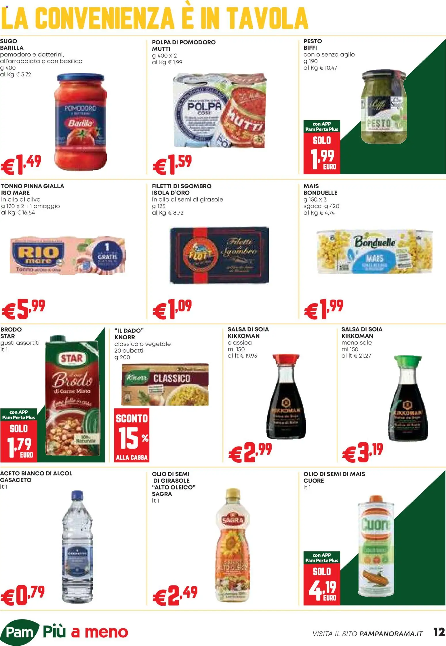 Volantino PAM del 12.02.2026 | Pagina: 12 | Prodotti: Olio, Mutti, Mais, Olio di semi di girasole