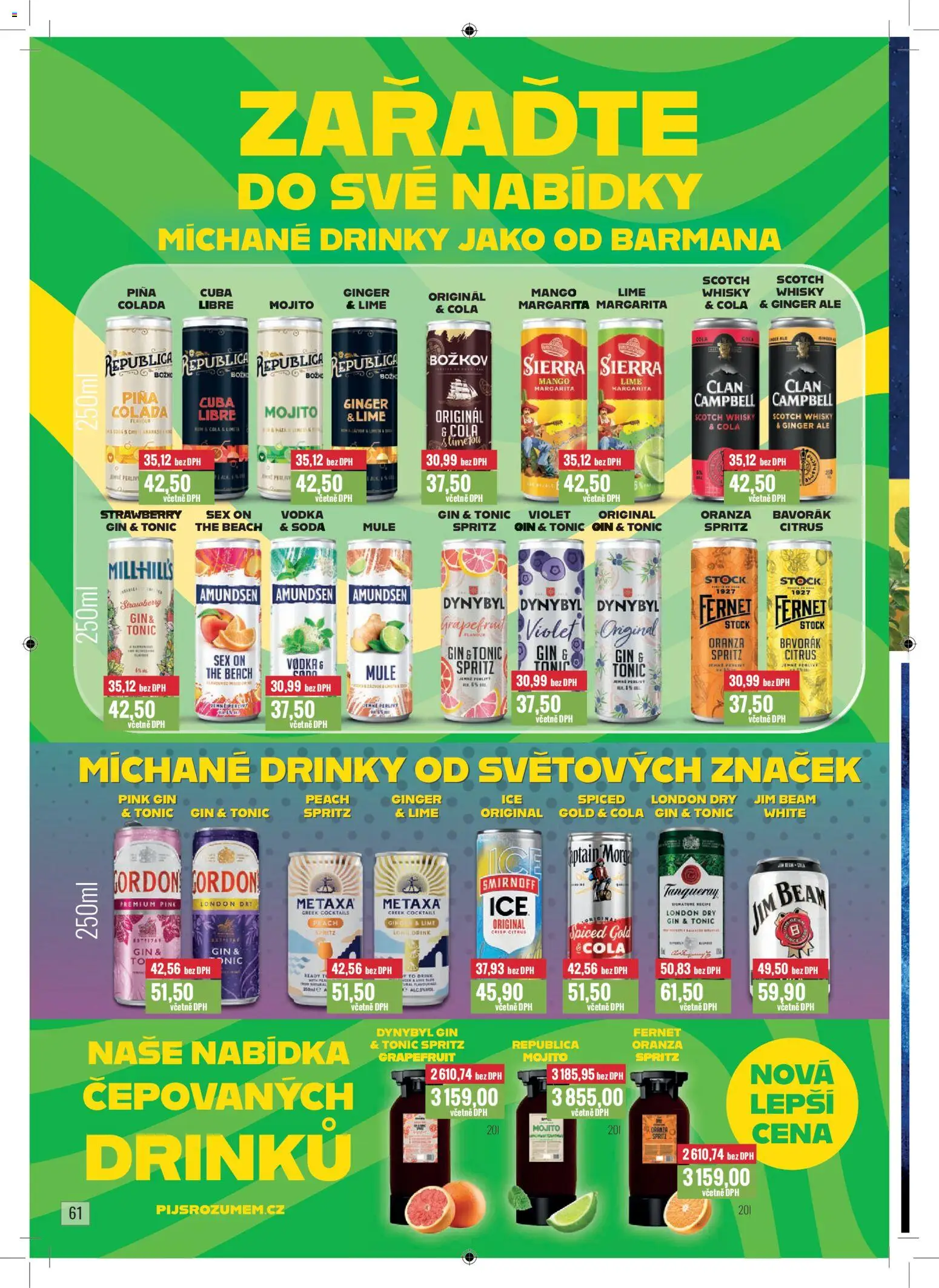 Ratio leták od 01.01.2026 | Strana: 62 | Produkty: Jim Beam, Ginger Ale, Mojito, Božkov