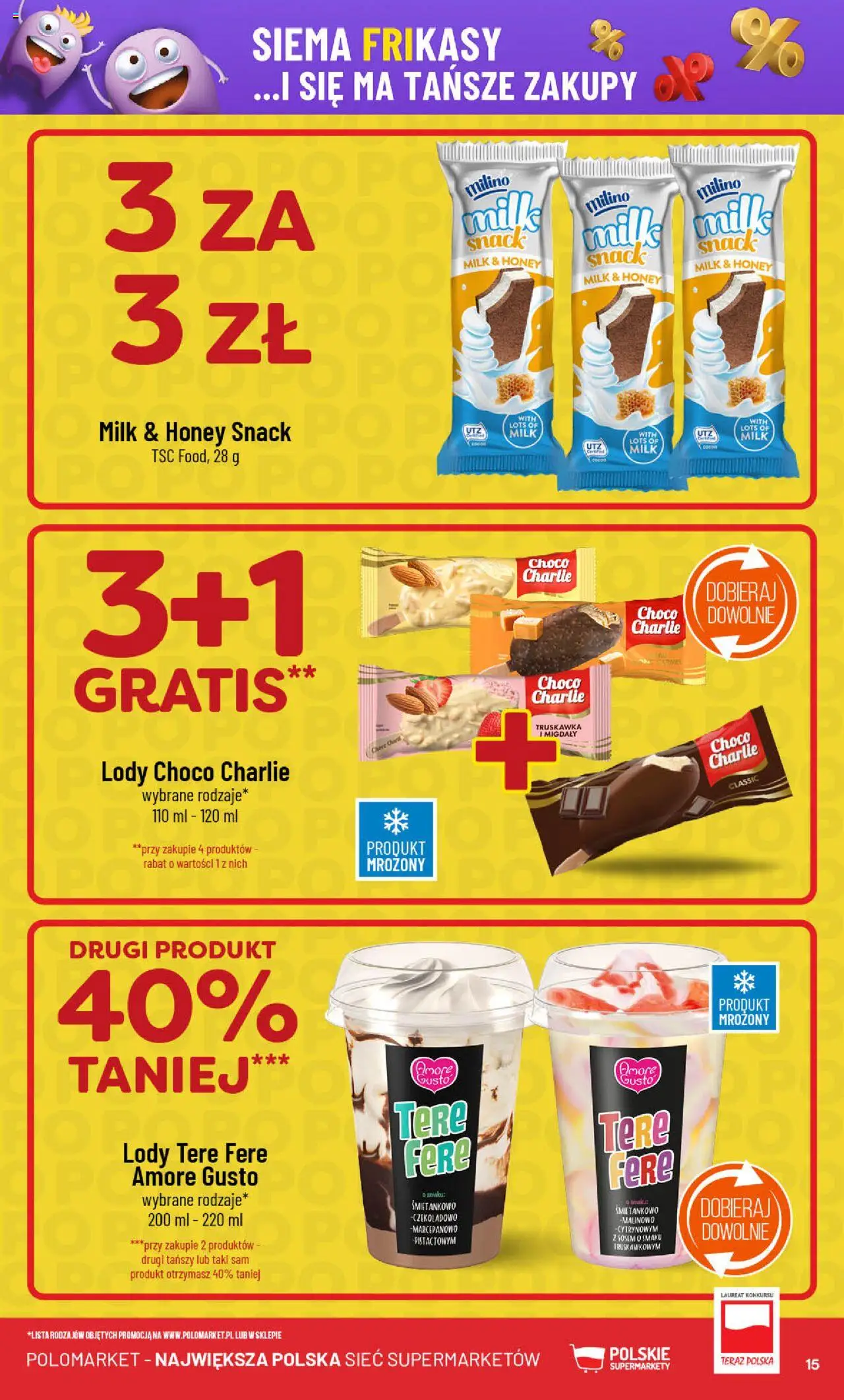 POLOmarket Gazetka od 02.07.2025 | Strona: 15 | Produkty: Lody