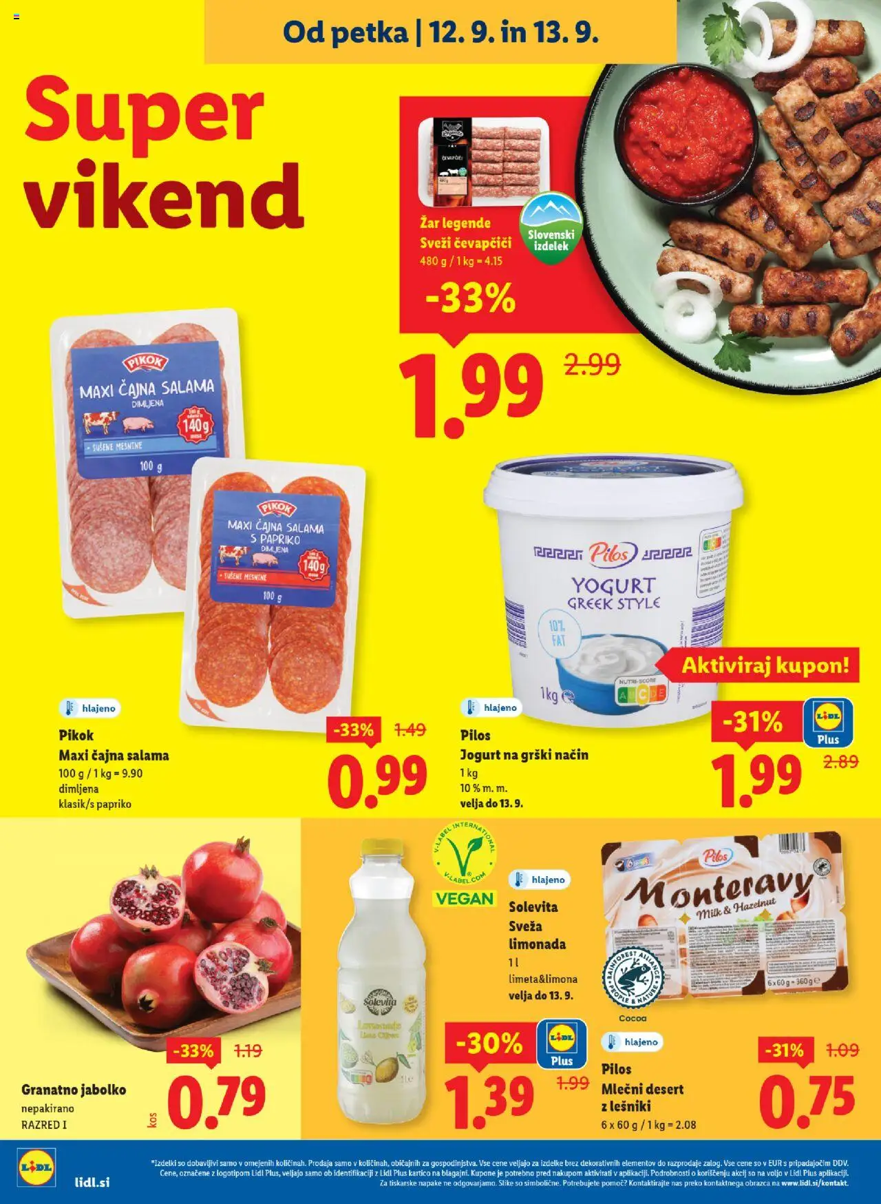 Novi Lidl katalog ponudbe – veljaven od 11.09.2025 | Stran: 30 | Izdelki: Limeta, Zar, Jogurt, Salama