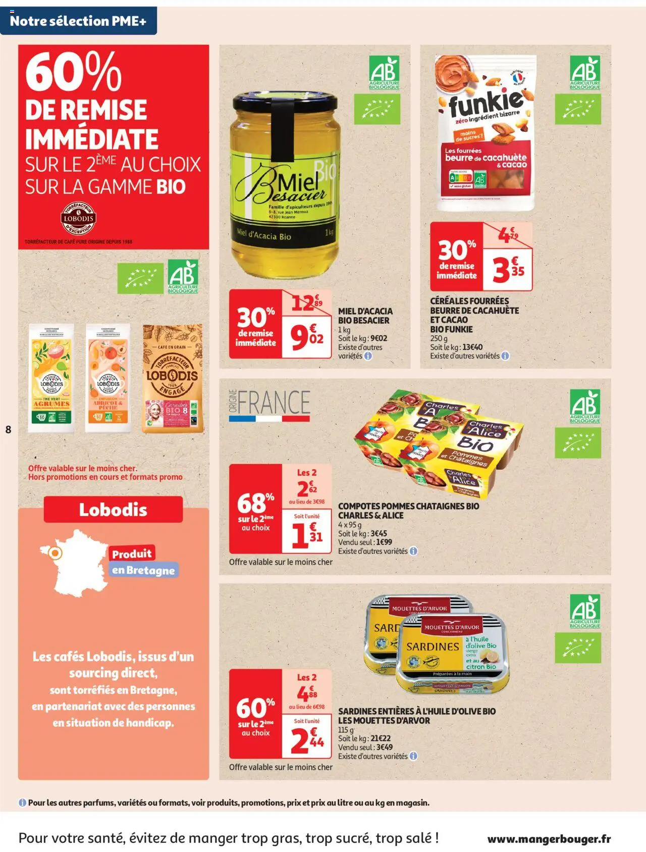  | Page: 8 | Produits: Abricot, Citron, Pêche, Café