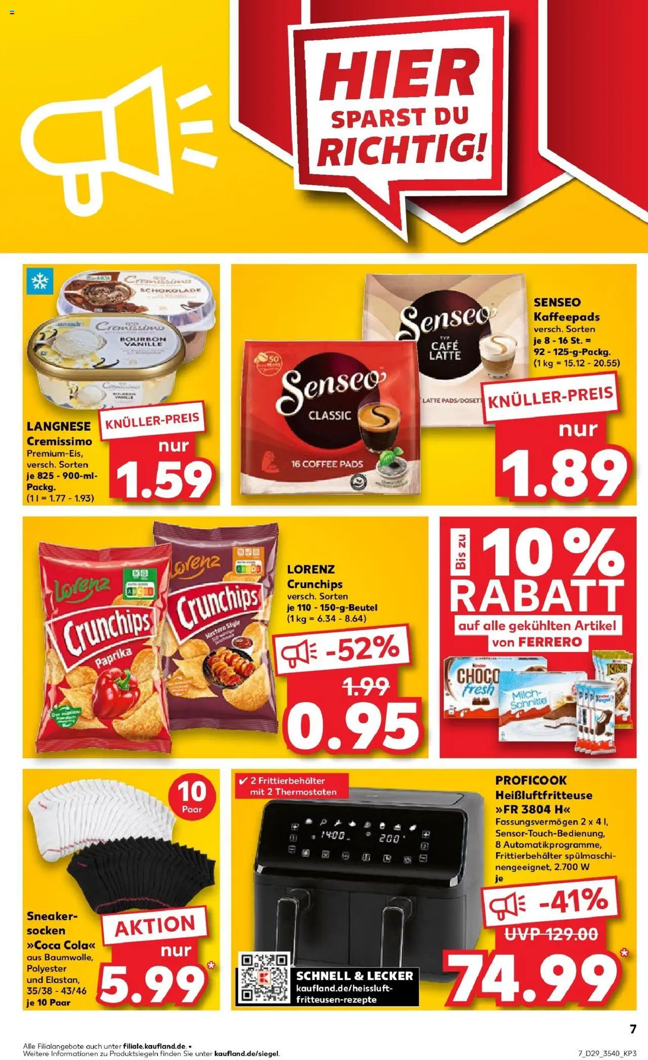 Kaufland prospekt Glauchau	 - gültig ab dem 21.07.2025 | Seite: 20 | Produkte: Langnese, Coca cola, Cola, Lorenz crunchips