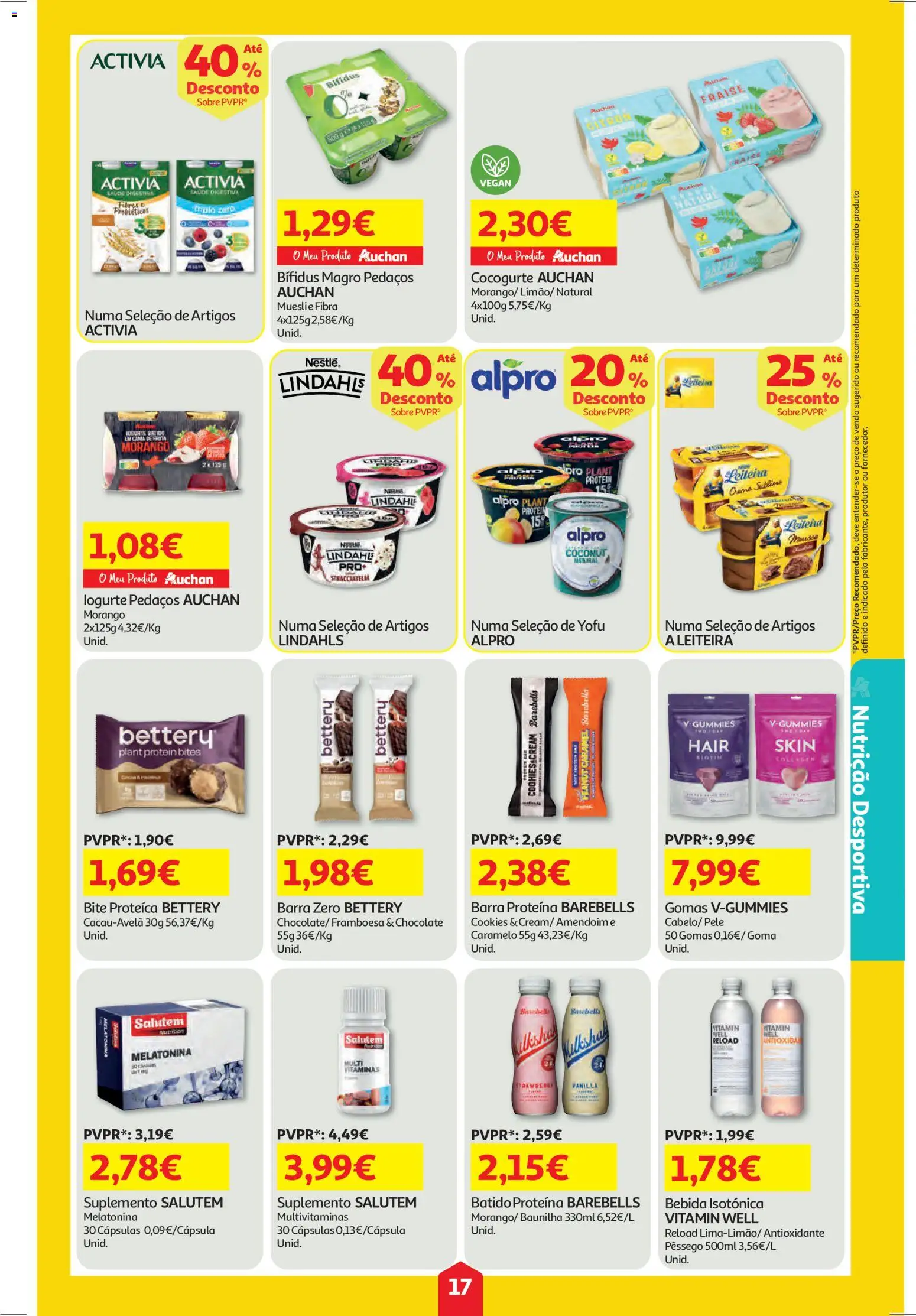 Auchan folheto │ válido de 15.01.2026 | Página: 17 | Produtos: Iogurte, Melatonina, Gomas, Bebida
