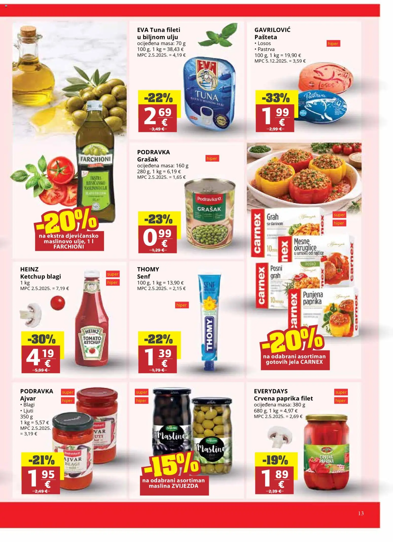 Ribola katalog | vrijedi od 04.02.2026 | Stranica: 13 | Proizvodi: Grah, Ajvar, Pašteta, Losos