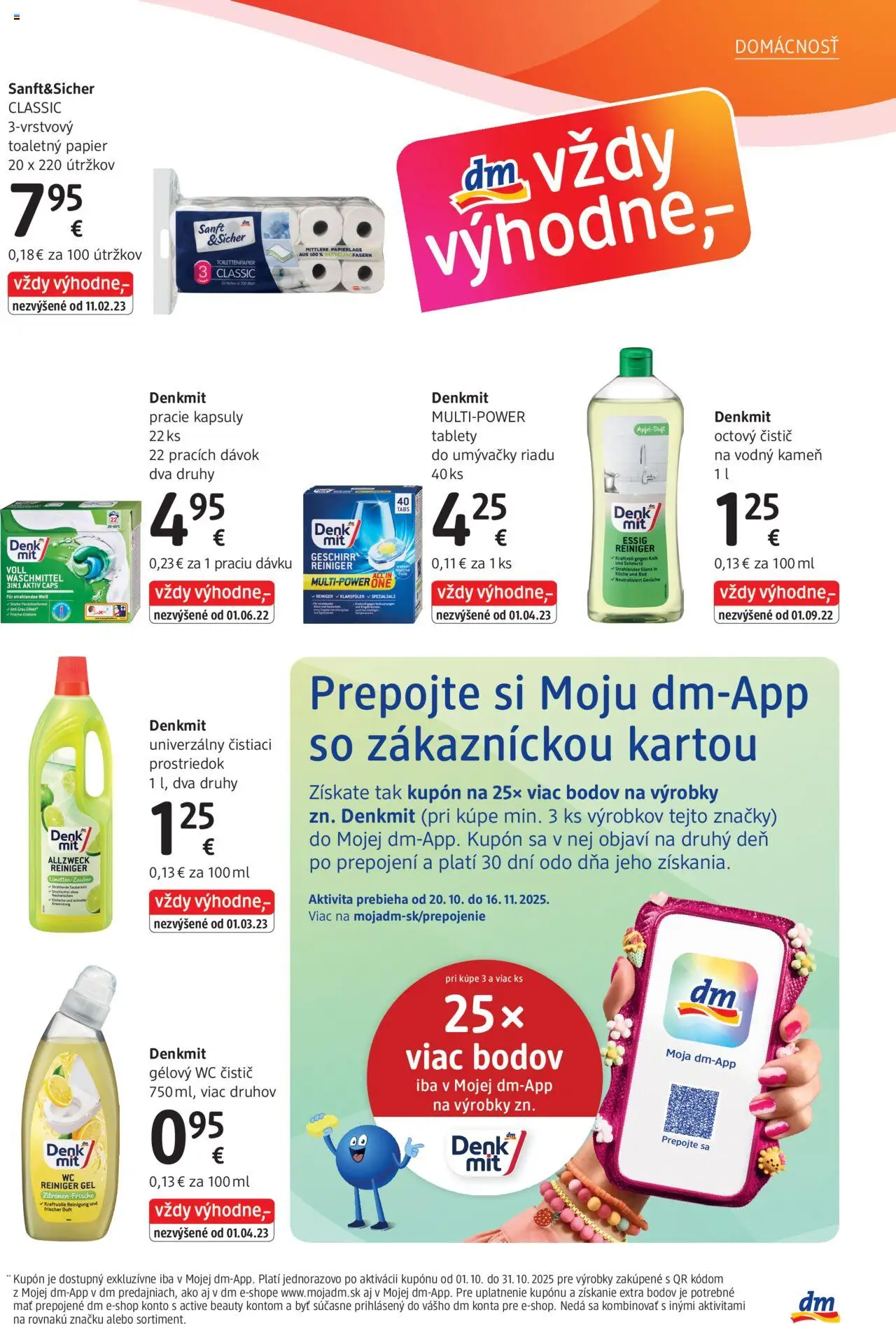 Nové dm drogerie akcie – leták je platný od 01.10.2025 | Strana: 29 | Produkty: Wc, Toaletný papier, Čistiaci prostriedok, Tablety do umývačky riadu