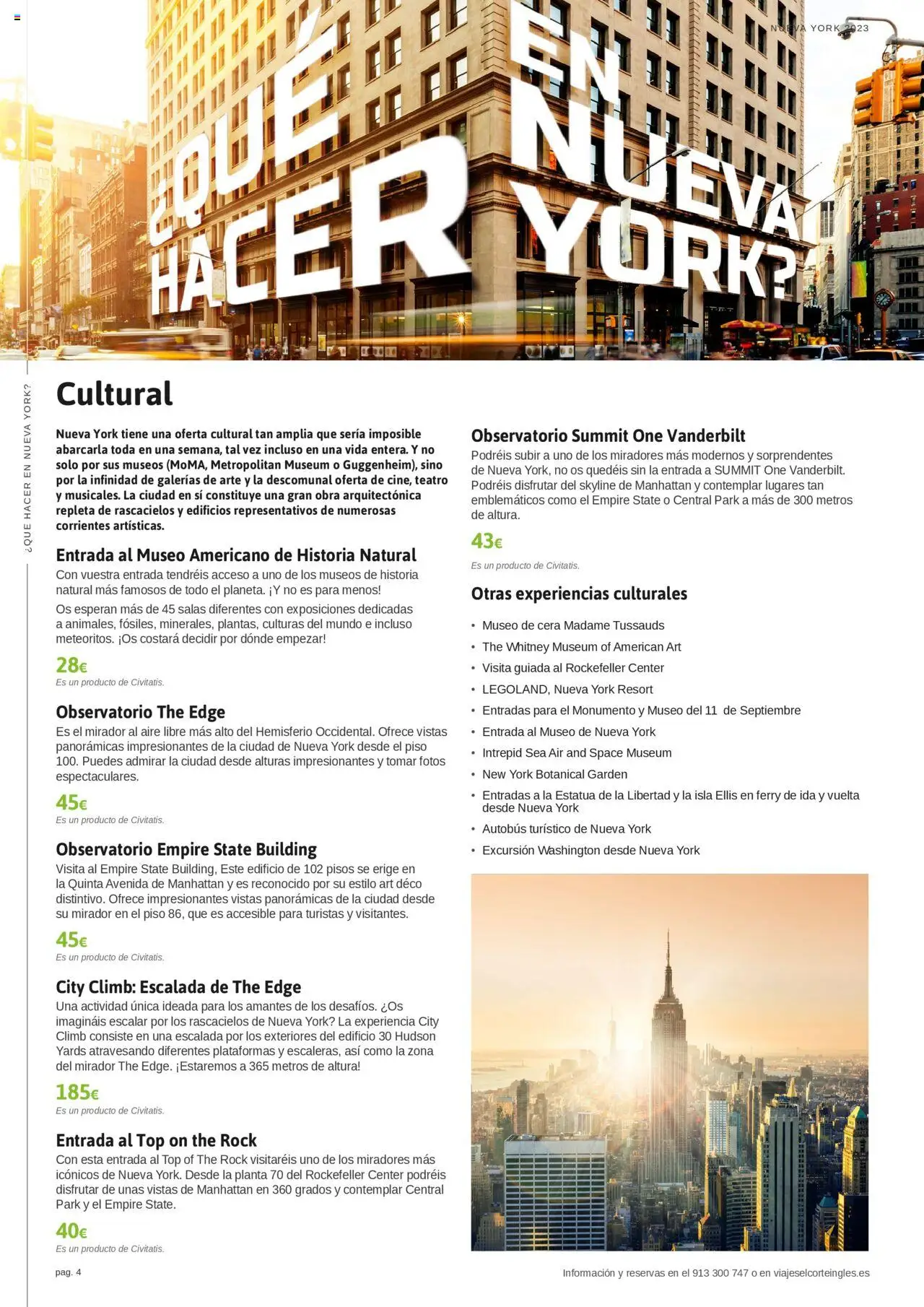 Viajes El Corte Inglés Nueva York │ válido desde el 10.01.2025 | Página: 4