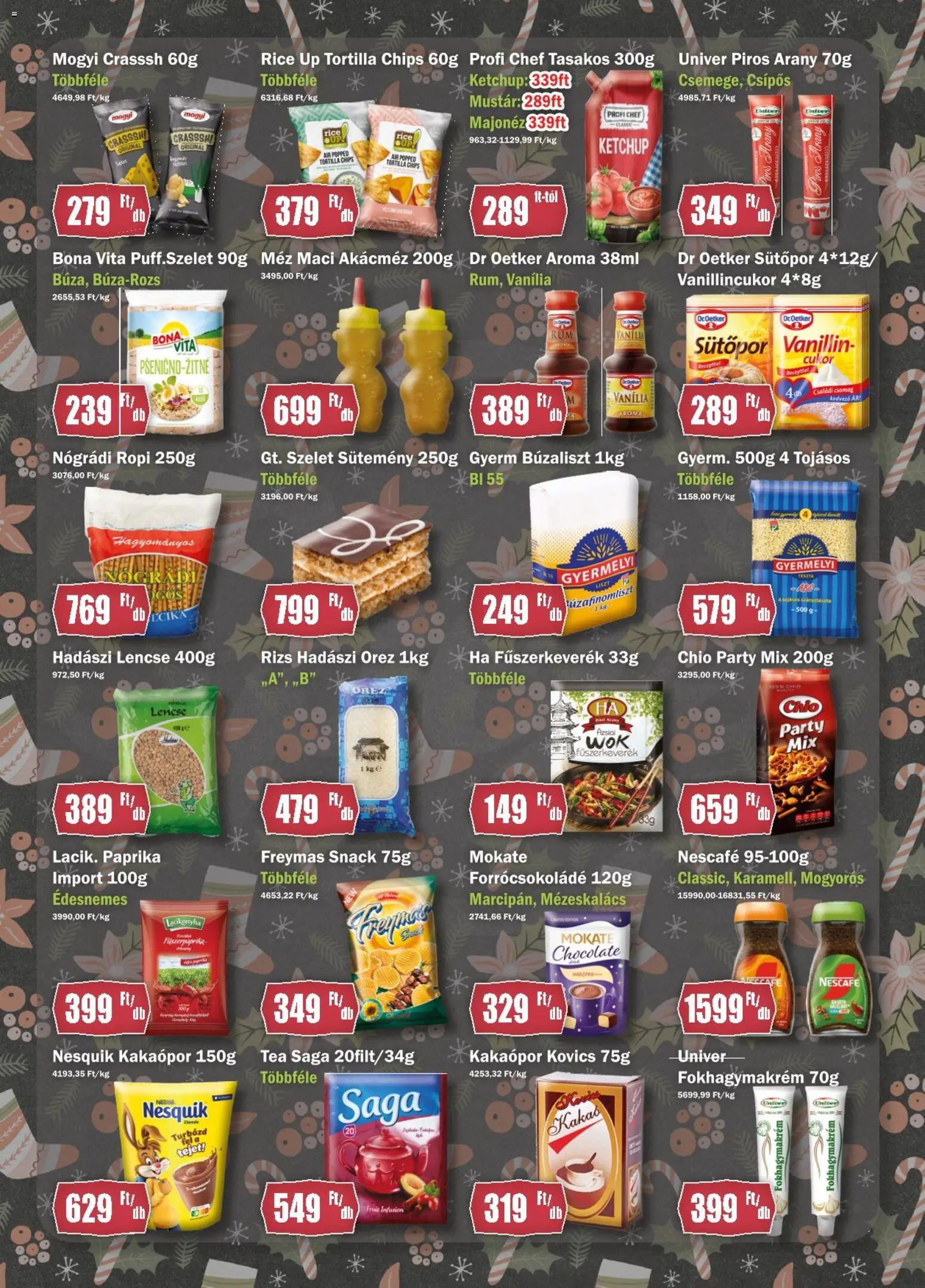 FullDiszkont akciós ujság - amely érvényes a következő dátumtól: 01.12.2025 | Oldal: 2 | Termékek: Nescafé, Sütőpor, Nesquik, Majonéz