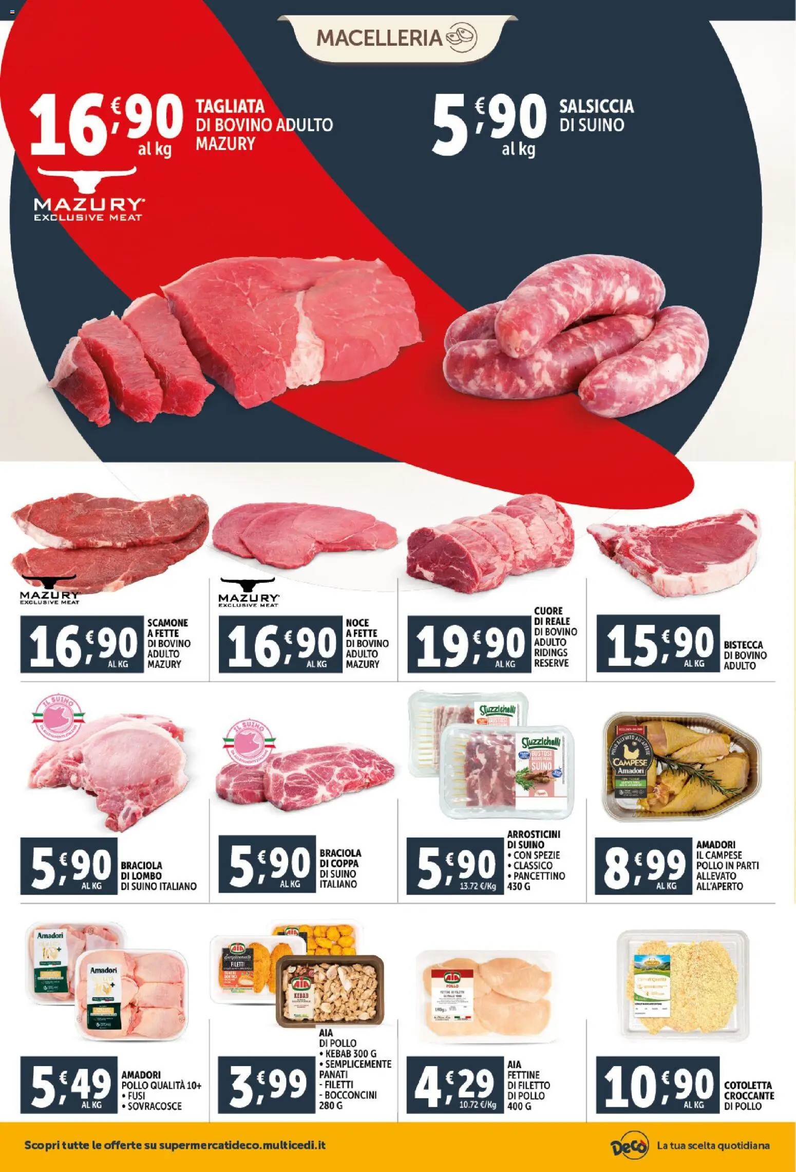 Volantino Decò del 06.03.2026 | Pagina: 6 | Prodotti: Pollo, Suino, Salsiccia, Arrosticini