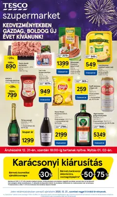 Tesco Szupermarket - Akciós újság  - amely érvényes a következő dátumtól: 27.12.2025