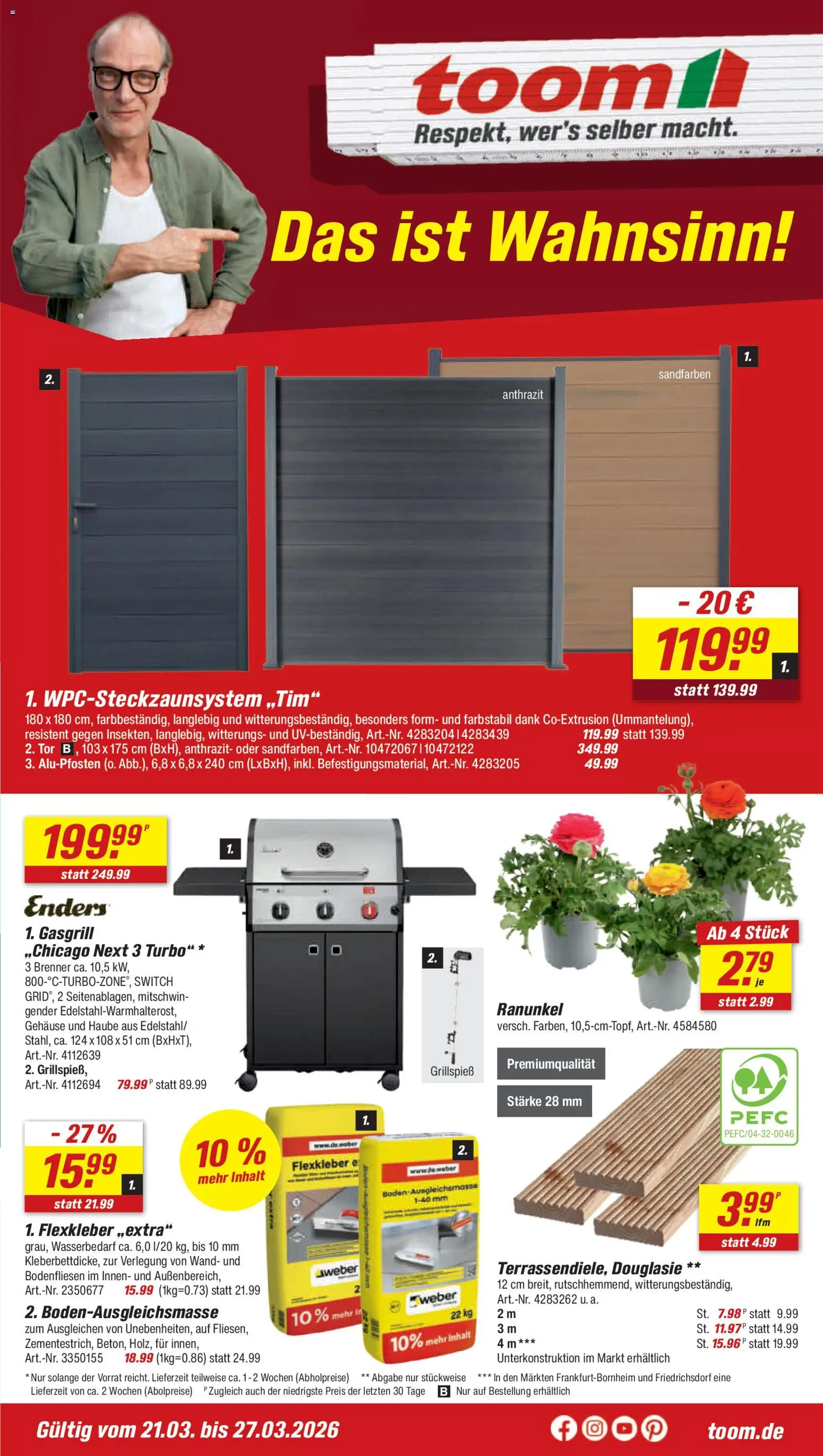 Toom Baumarkt Prospekt 	 – gültig ab 21.03.2026 | Seite: 1