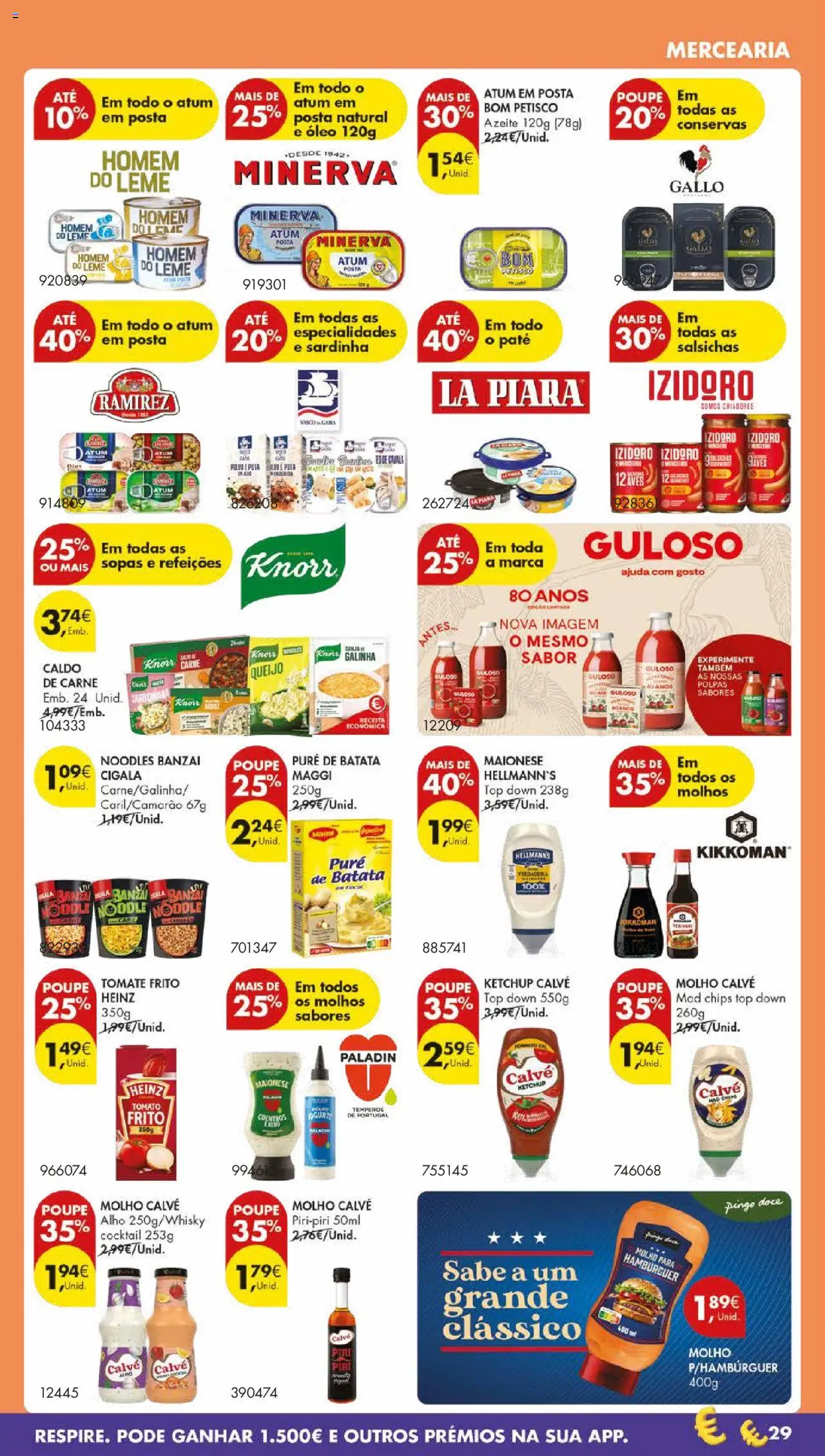 Pingo Doce folheto │ válido de 21.10.2025 | Página: 39 | Produtos: Atum, Hambúrguer, Óleo, Maionese