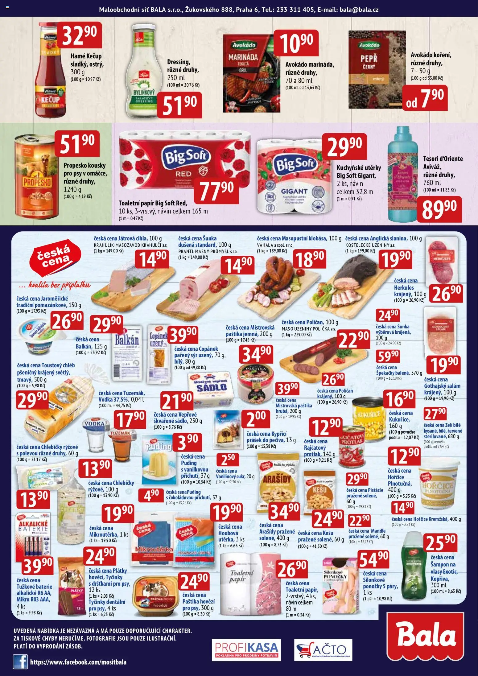 BALA velký leták Holba + od 29.04.2026 | Strana: 6 | Produkty: Ponožky, Propesko, Uzeniny, Toustový chléb