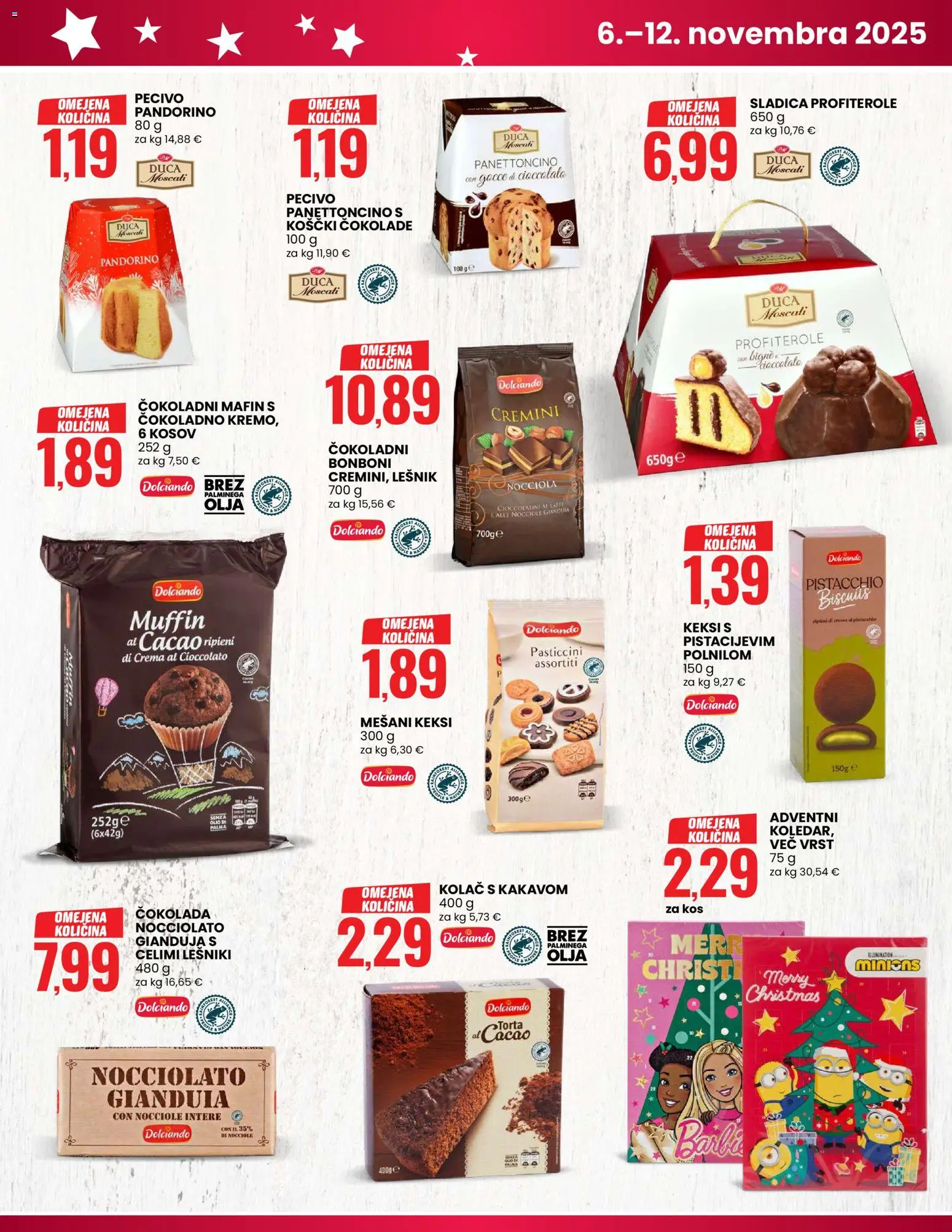 Novi Eurospin katalog ponudbe – veljaven od 06.11.2025 | Stran: 11 | Izdelki: Kolač, Bonboni, Torta, Kos