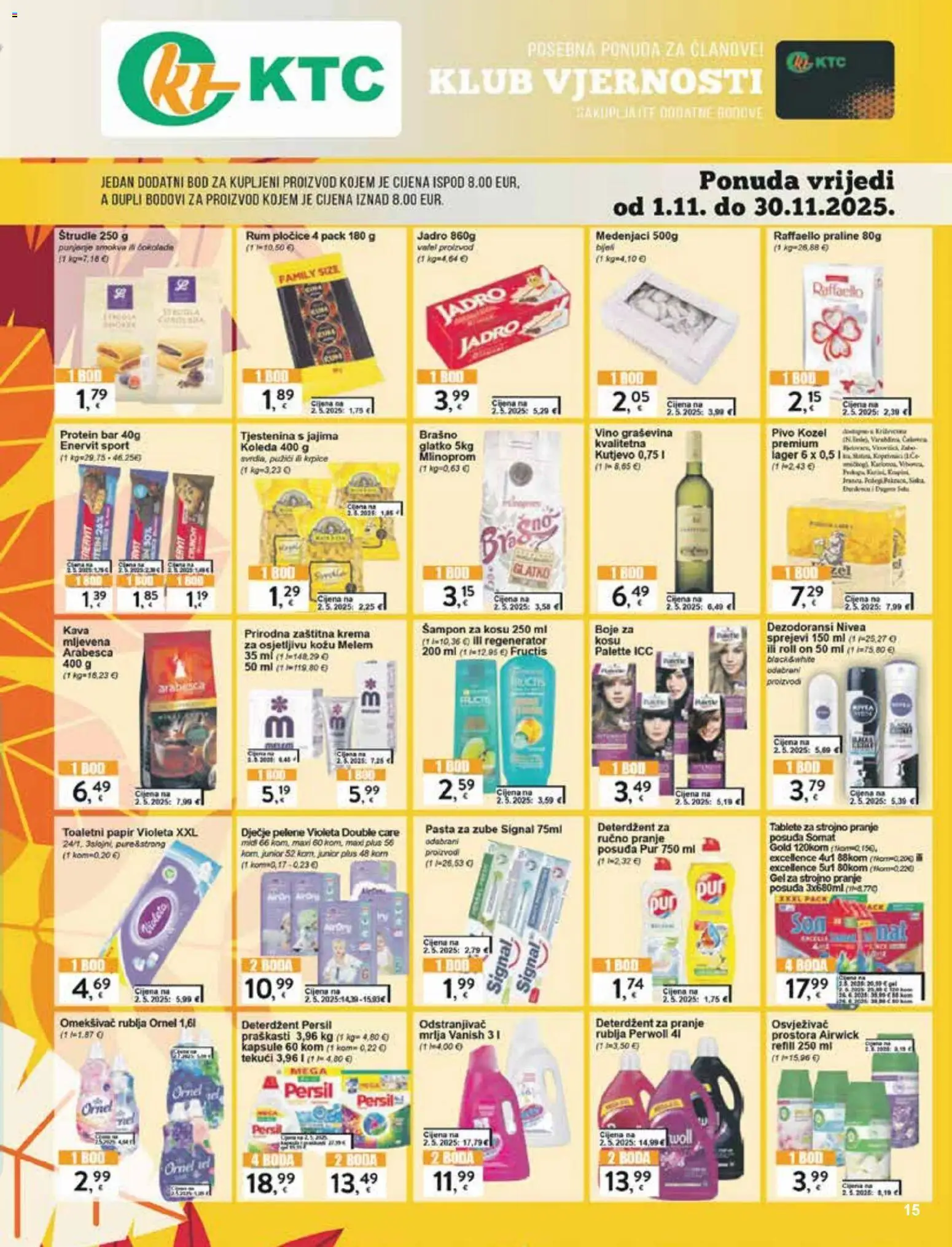 KTC katalog | vrijedi od 26.11.2025 | Stranica: 15 | Proizvodi: Regenerator, Pasta za zube, Deterdžent, Violeta