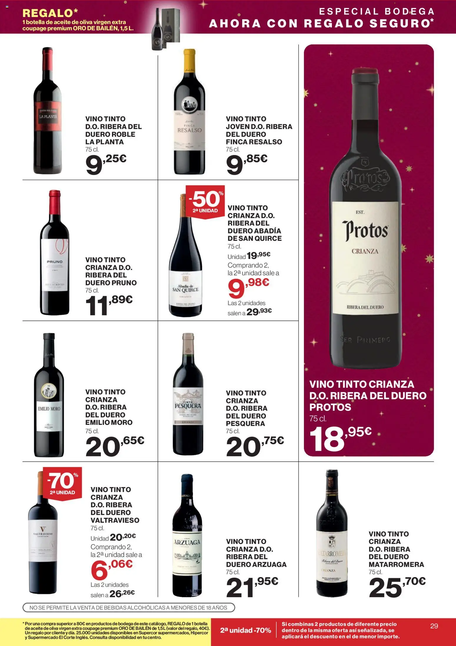 Supercor Canarias │ válido desde el 18.12.2025 | Página: 29 | Productos: Aceite, Vino, Aceite de oliva, Aceite de oliva virgen extra