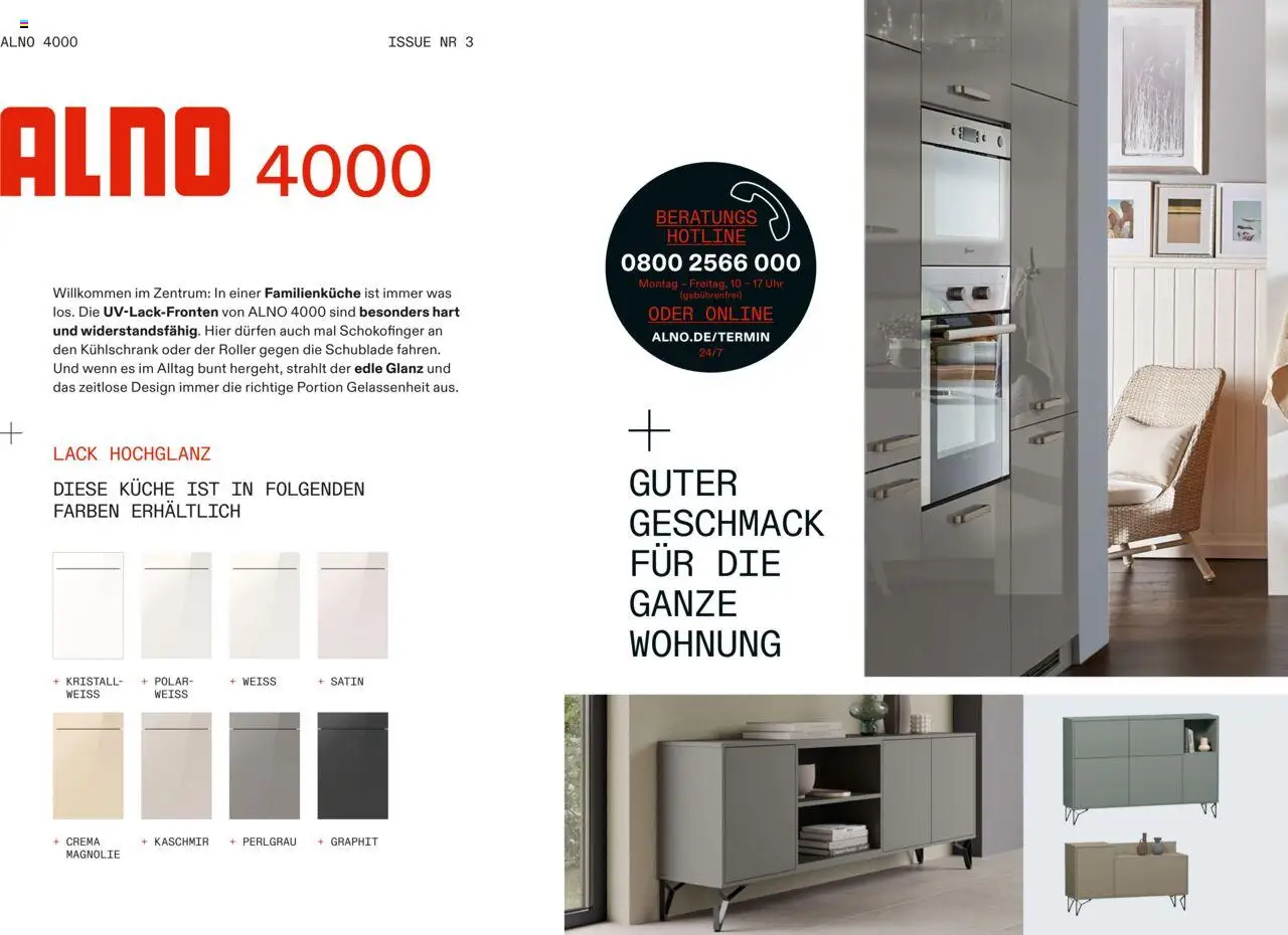 Höffner Alno – gültig ab 22.09.2025 | Seite: 42 | Produkte: Küche, Kühlschrank, Uhr
