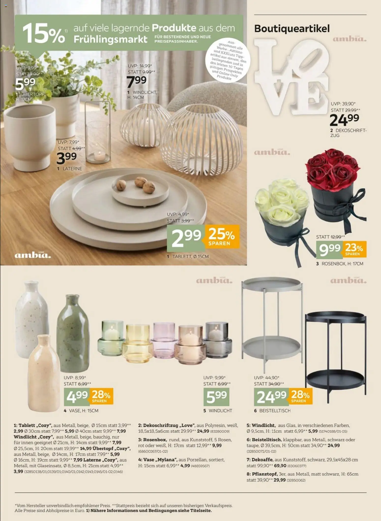 XXXLutz Frühlingsmarkt gültig ab 21.04.2026 | Seite: 2 | Produkte: Vase