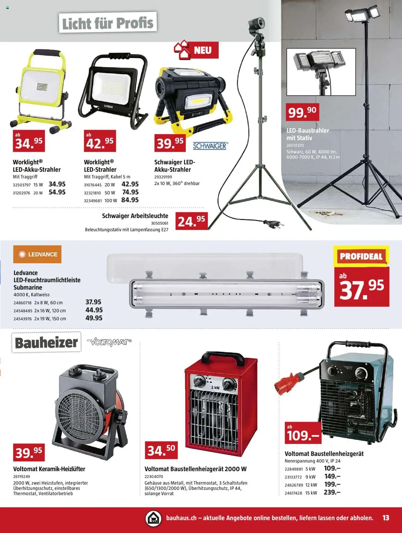 Bauhaus Aktionen – gültig ab 29.09.2025 | Seite: 13 | Produkte: Kabel, Stativ