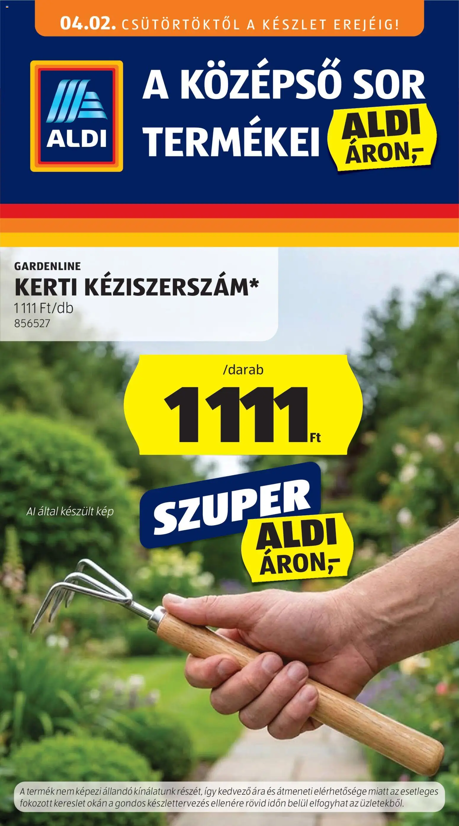 Aldi akciós ujság - amely érvényes a következő dátumtól: 02.04.2026 | Oldal: 1 | Termékek: Sör