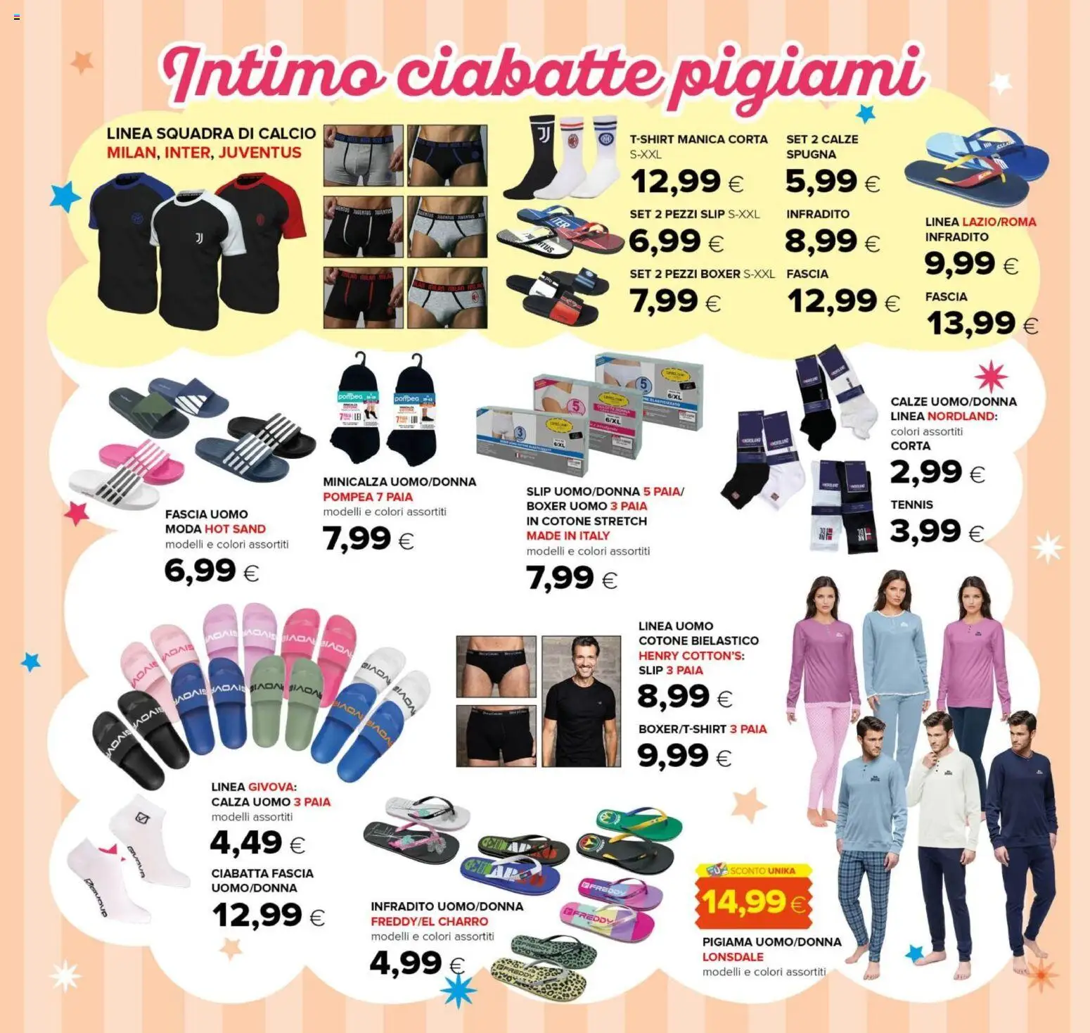 Volantino Oasi del 22.04.2026 | Pagina: 31 | Prodotti: Spugna, Pigiama, Slip, Boxer