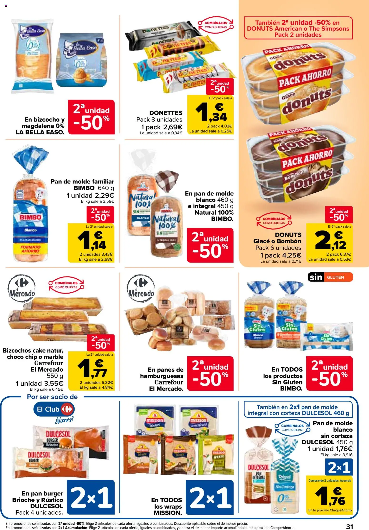 Carrefour folleto │ válido desde el 15.01.2026 | Página: 33 | Productos: Pan, Pan de molde, Bizcocho, Donuts